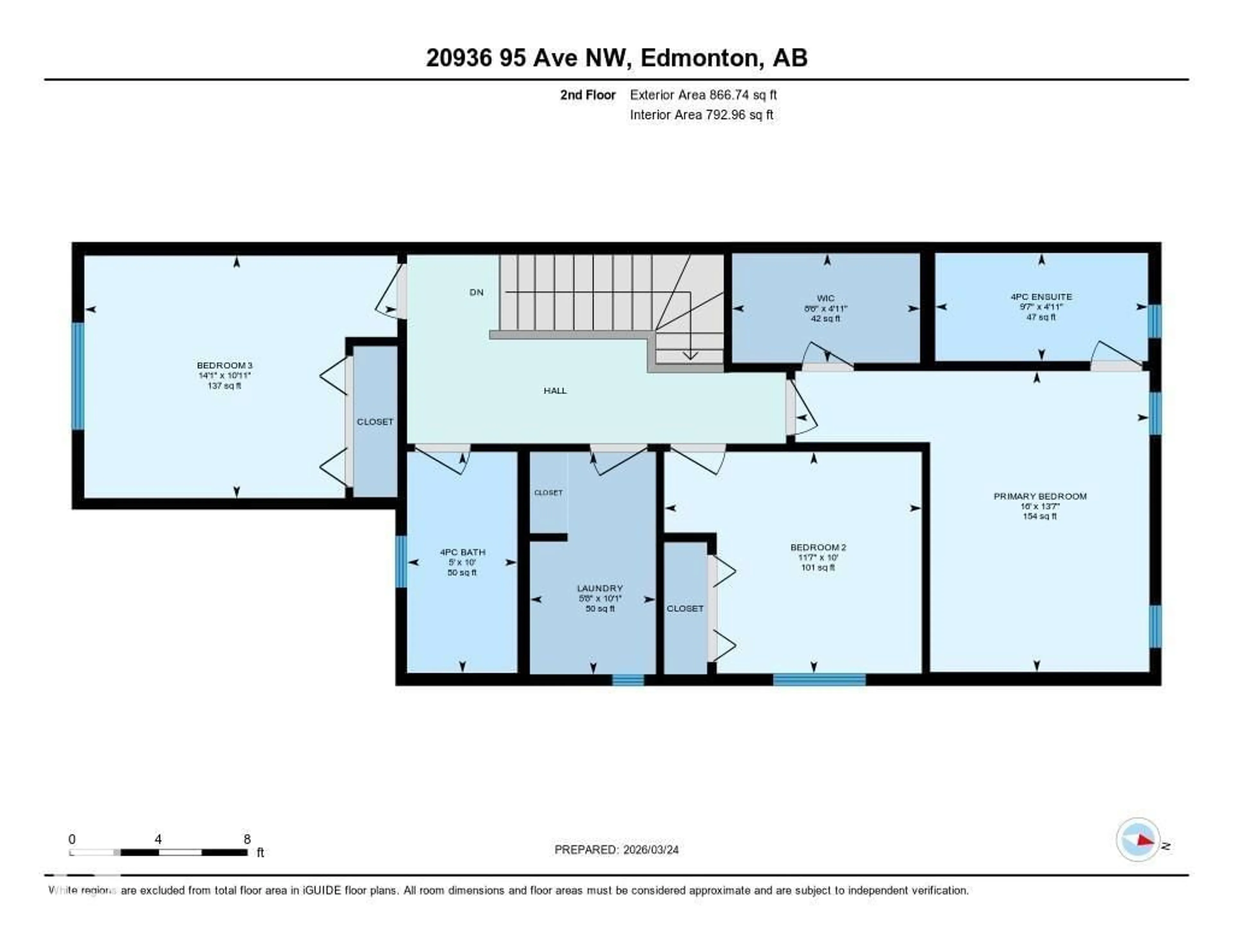 Floor plan for 20936 95 AV, Edmonton Alberta T5T7J6