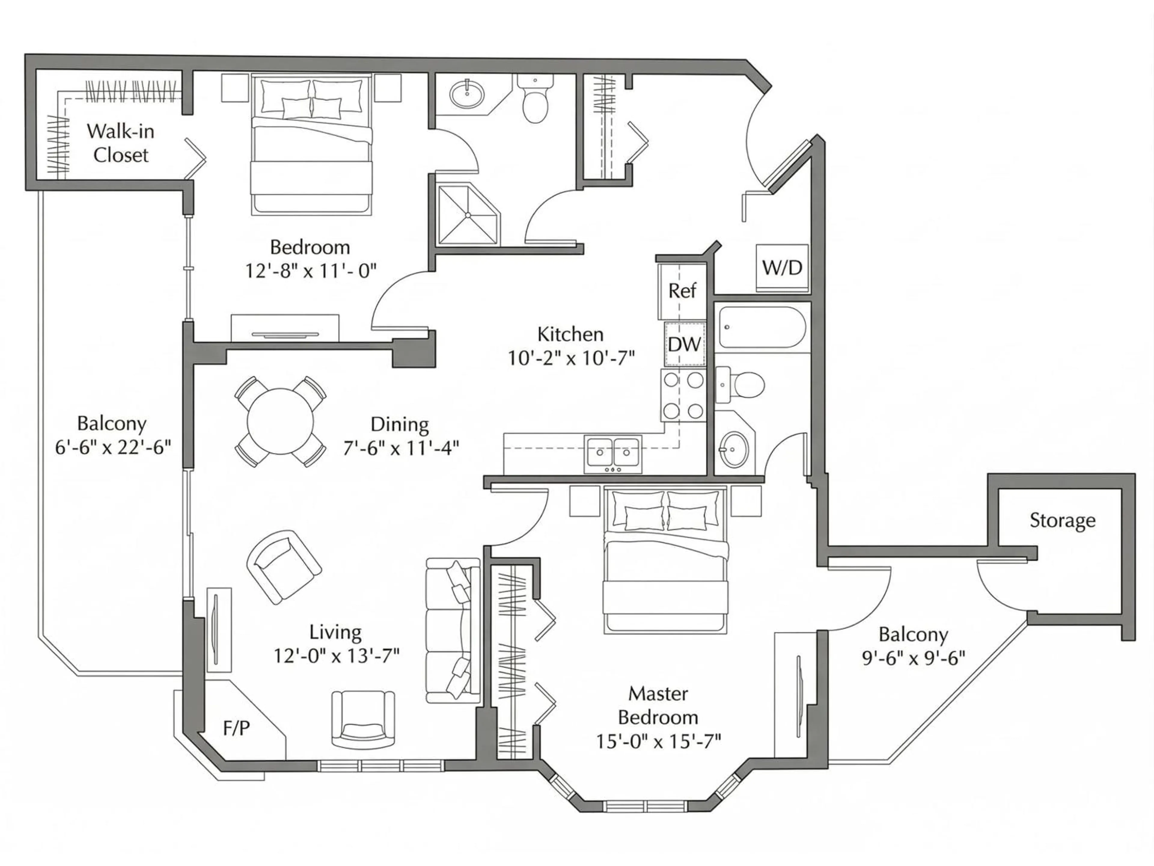 Floor plan for #501 - 10649 SASKATCHEWAN DR, Edmonton Alberta T6E6S8