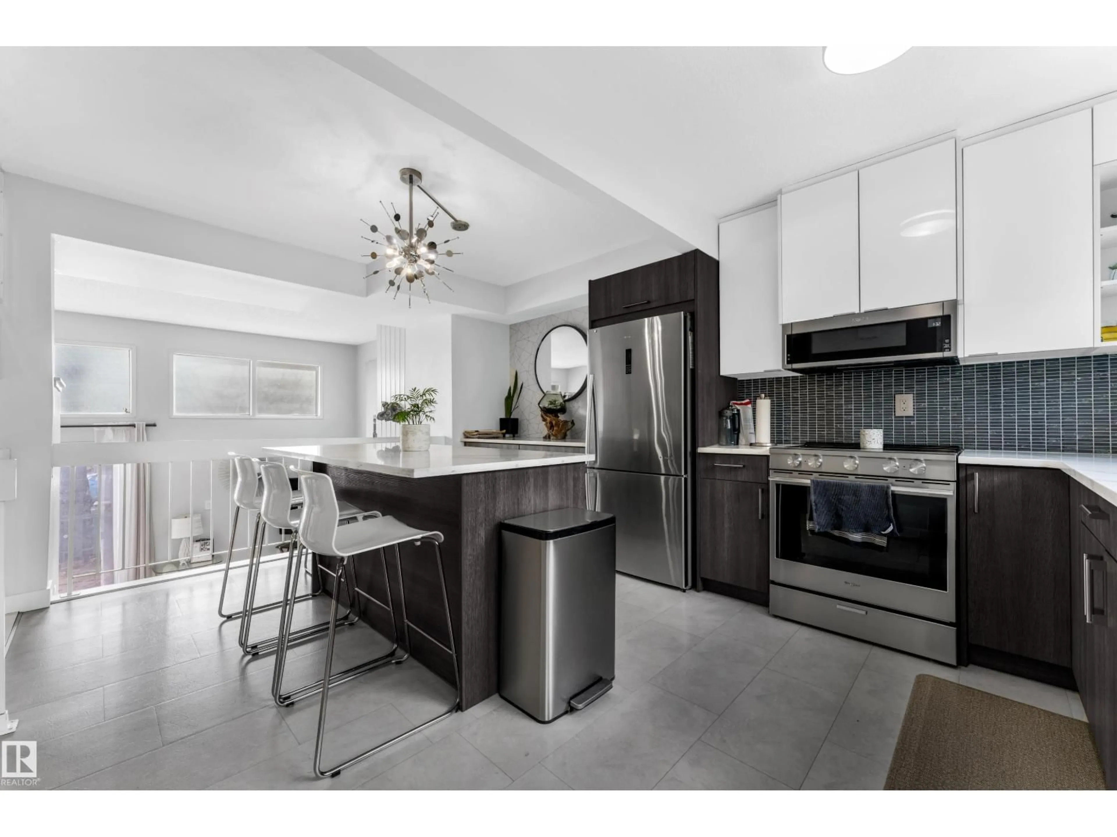 Open concept kitchen, ceramic/tile floor for 1009 MILLBOURNE ROAD, Edmonton Alberta T6K0T2