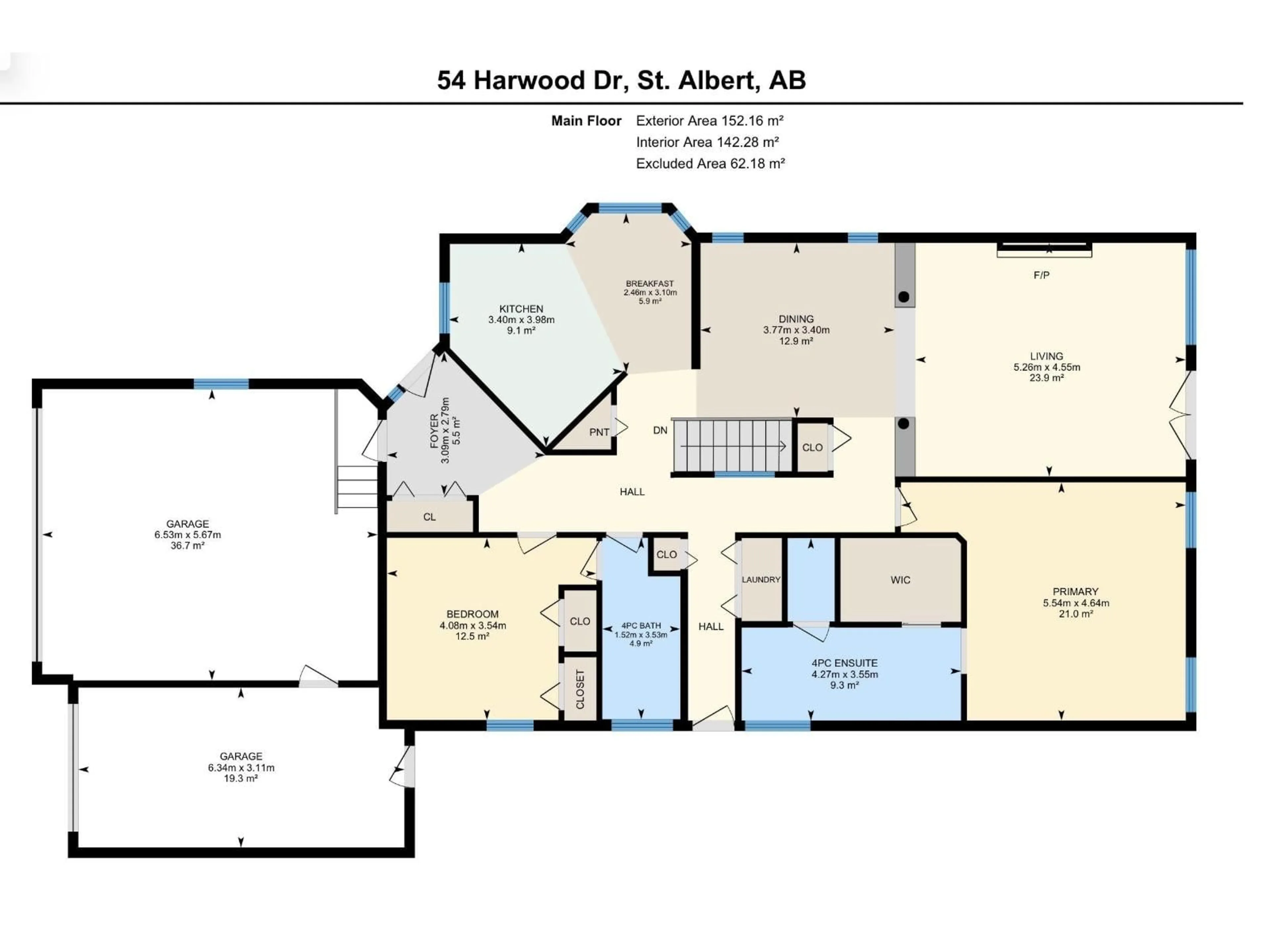 Floor plan for 54 HARWOOD DR, St. Albert Alberta T8N5V2