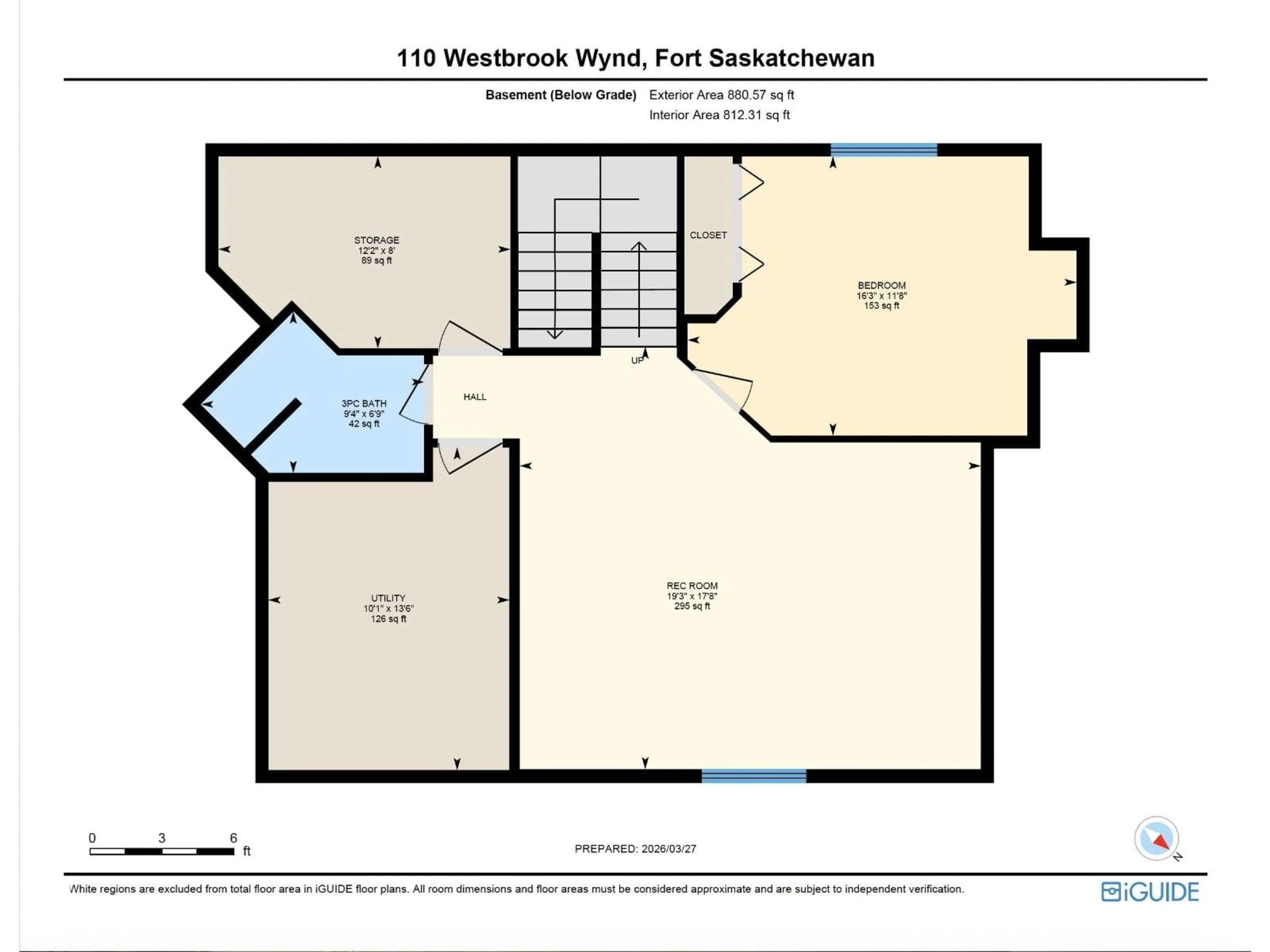 Floor plan for 110 WESTBROOK WYND, Fort Saskatchewan Alberta T8N0L2