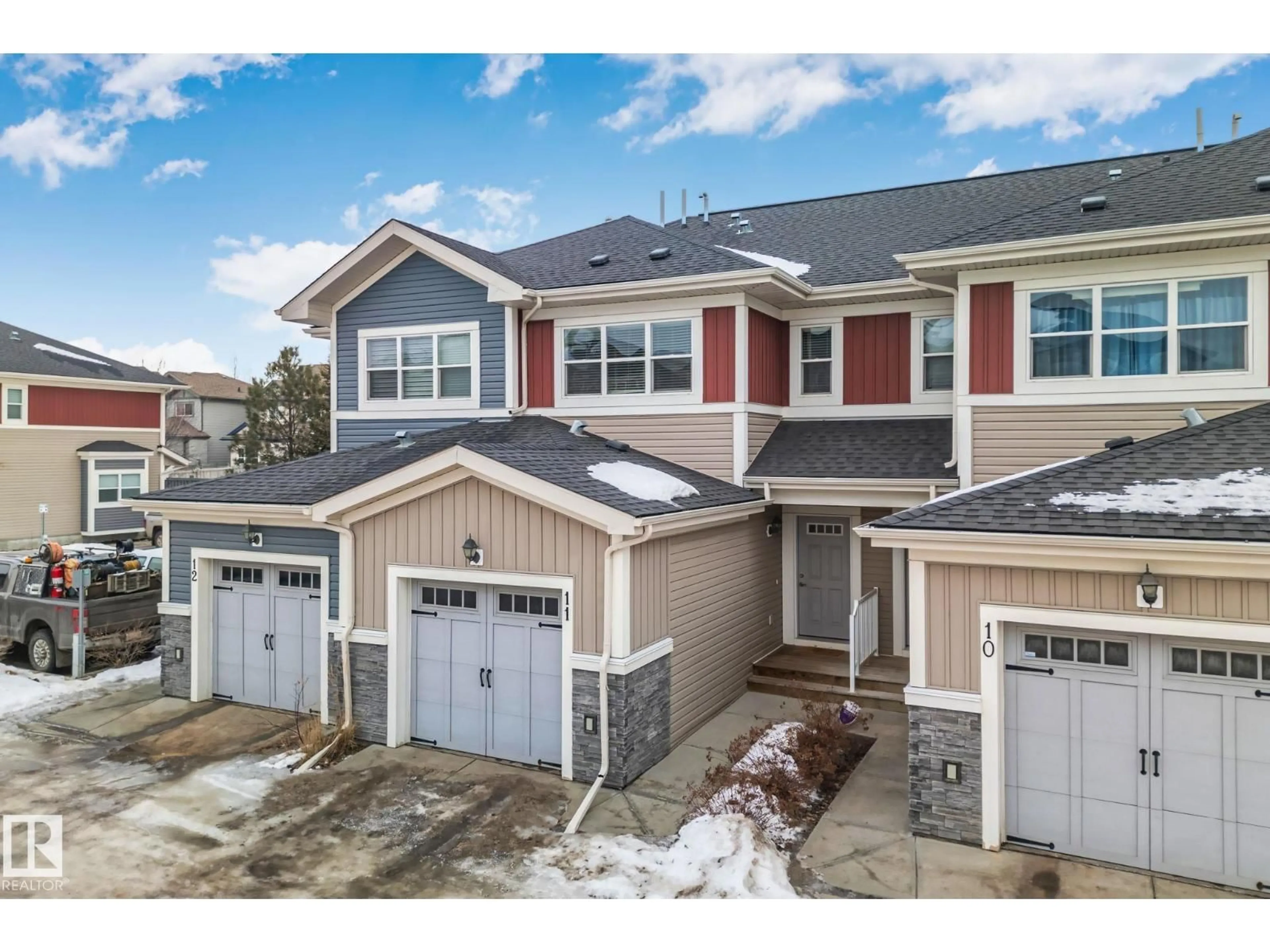 A pic from outside/outdoor area/front of a property/back of a property/a pic from drone, street for #11 - 3710 ALLAN DR, Edmonton Alberta T6W2C4