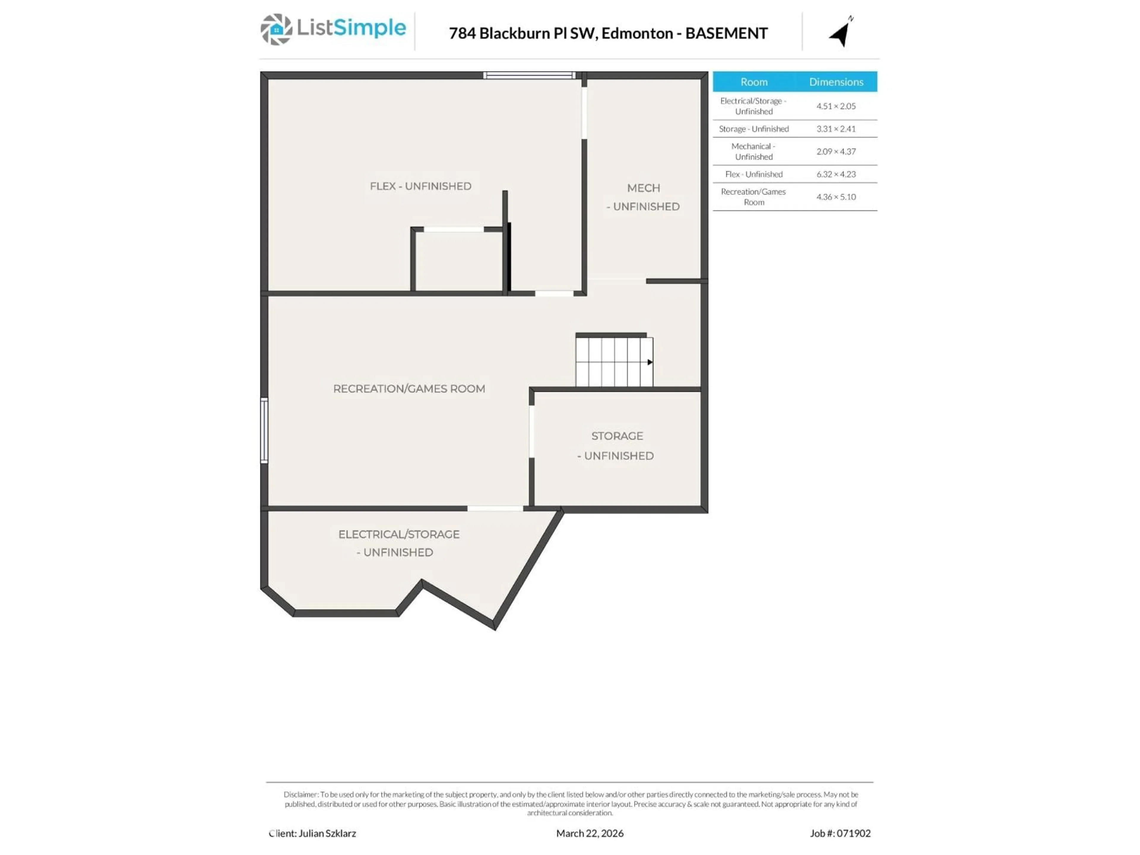 Floor plan for 784 BLACKBURN PL, Edmonton Alberta T6W1C7