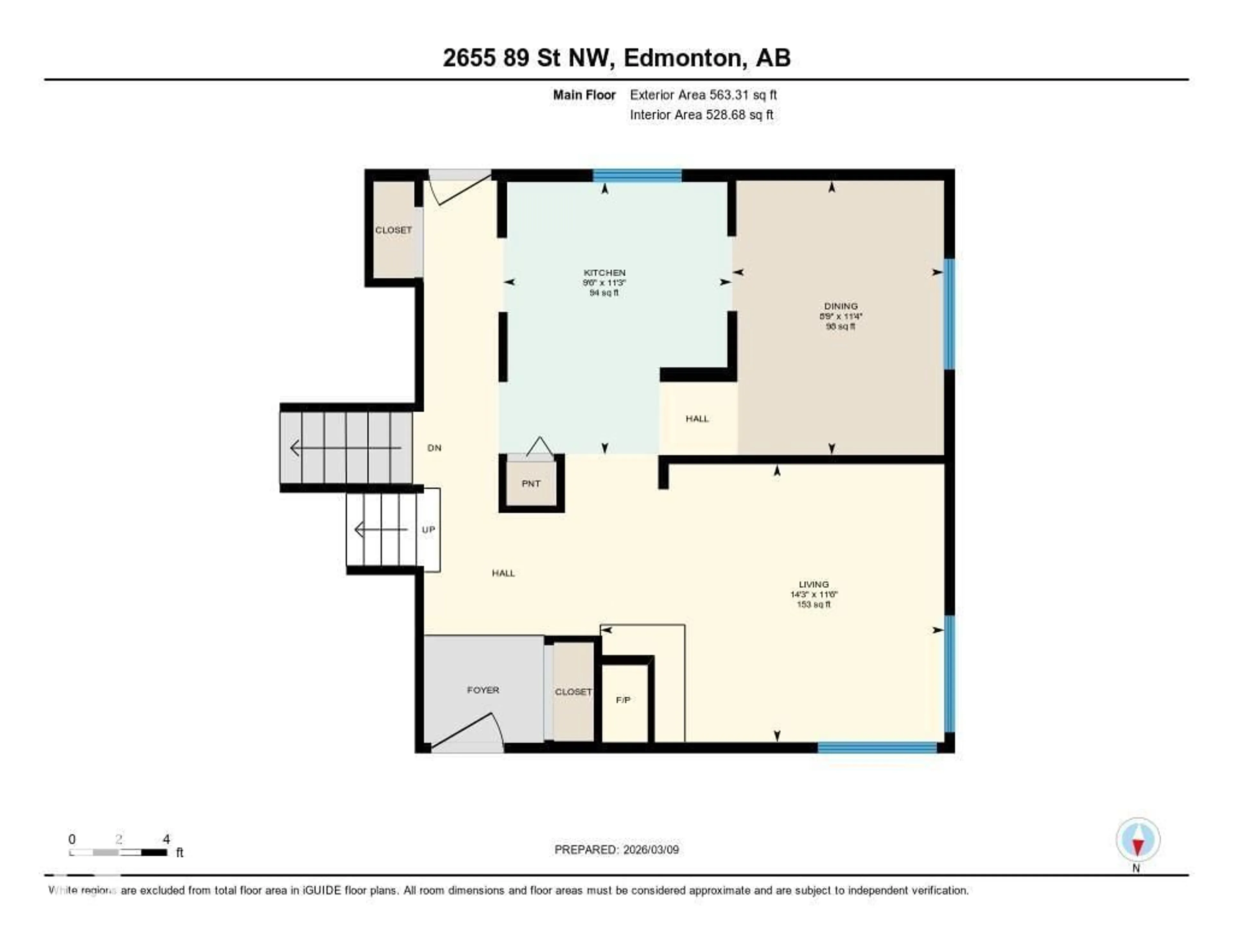Floor plan for NW - 2655 89 ST, Edmonton Alberta T6K2Y9