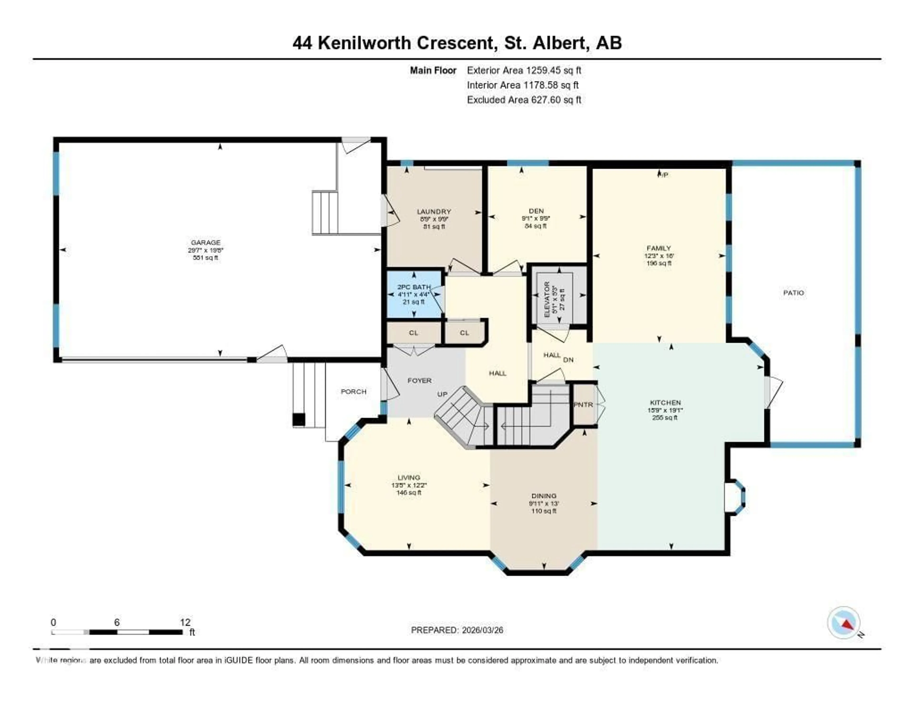 Floor plan for 44 KENILWORTH CR, St. Albert Alberta T8N7G3