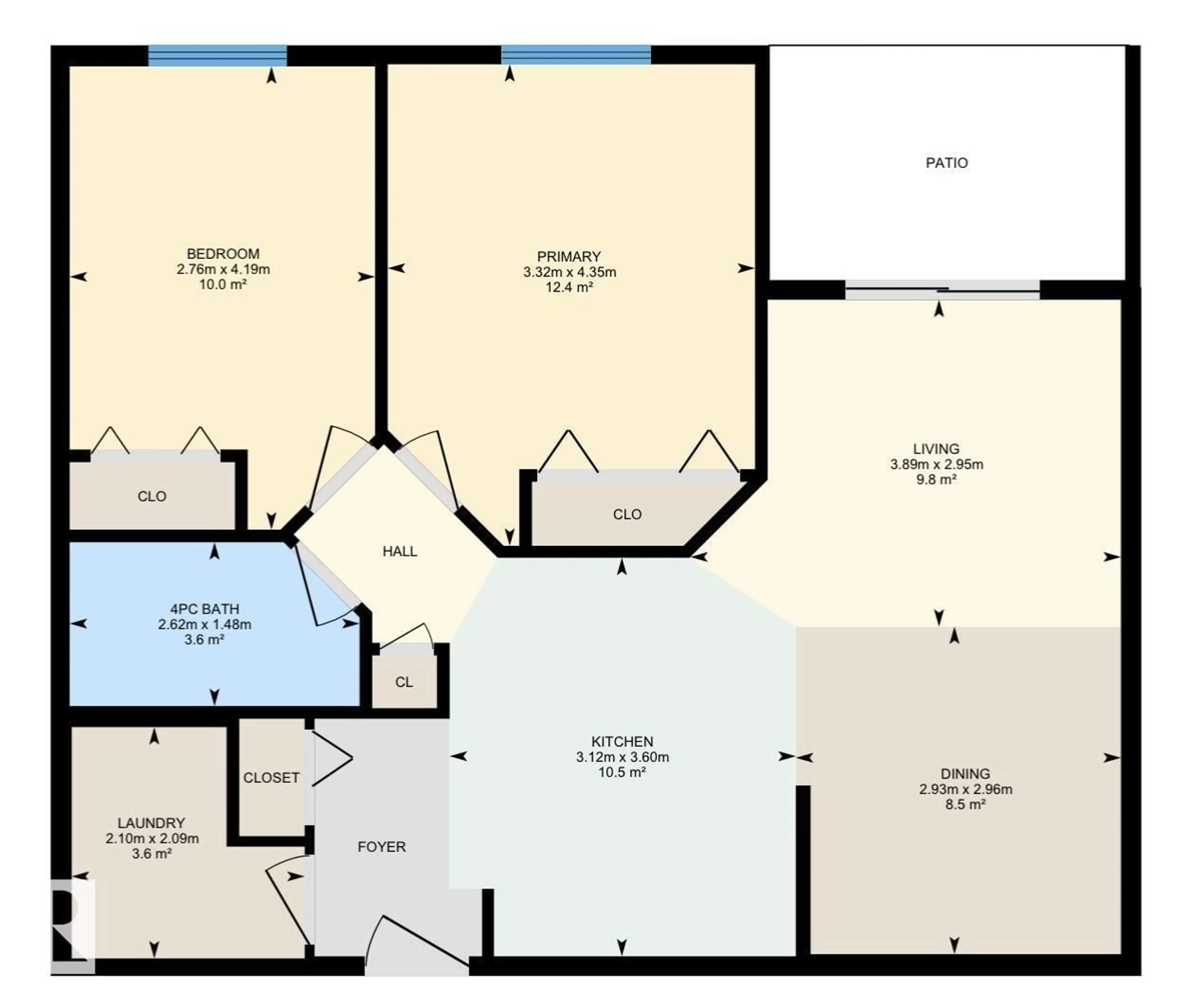 Floor plan for 128 - 4309 33 33 ST, Stony Plain Alberta T7Z0C4