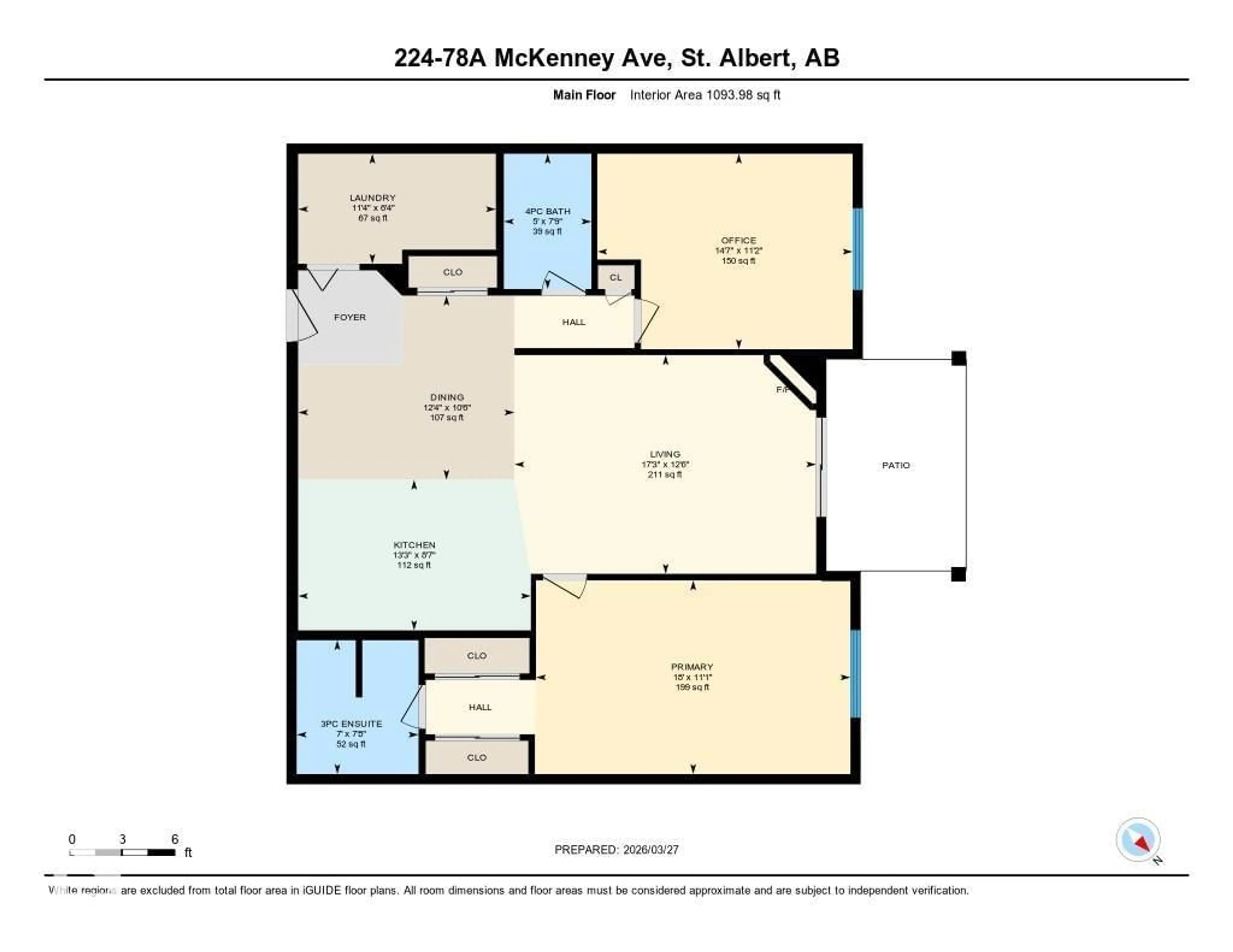 Floor plan for 78A - 224 MCKENNEY AV, St. Albert Alberta T8N7E6