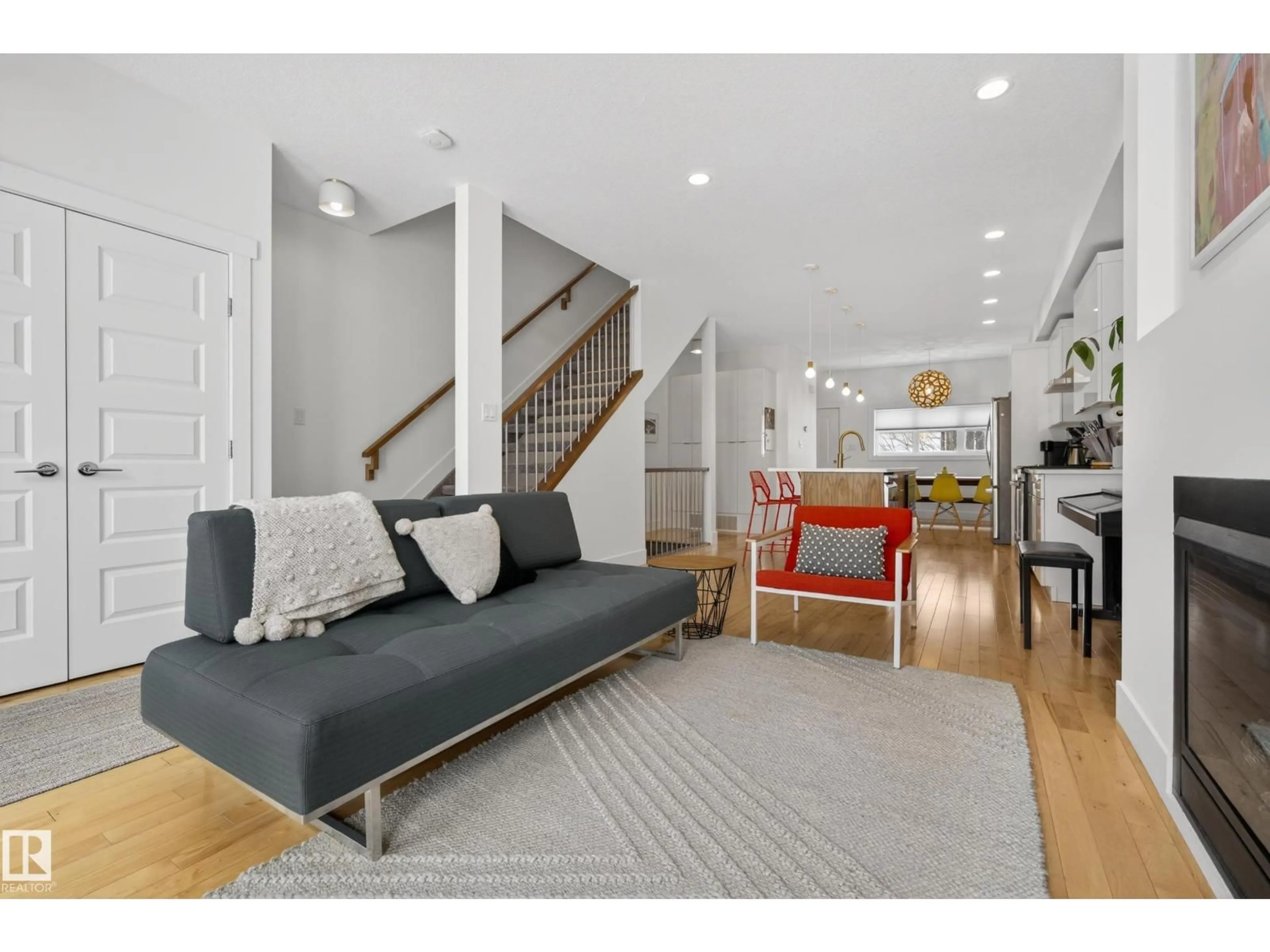 Living room with furniture, unknown for 9012 92 AV, Edmonton Alberta T6C4A1