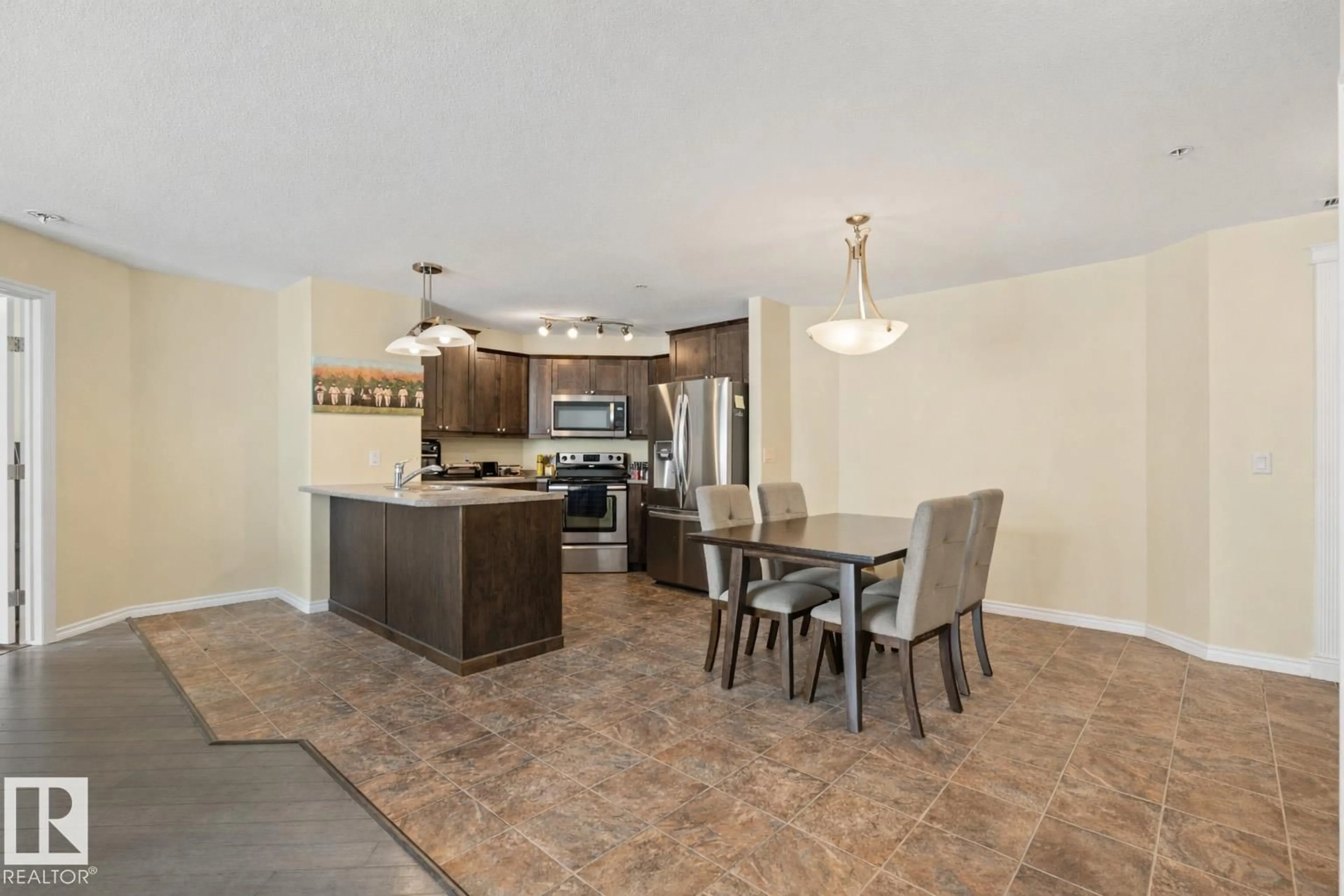 Open concept kitchen, ceramic/tile floor for 3105-901 16 ST, Cold Lake Alberta T9M0C3