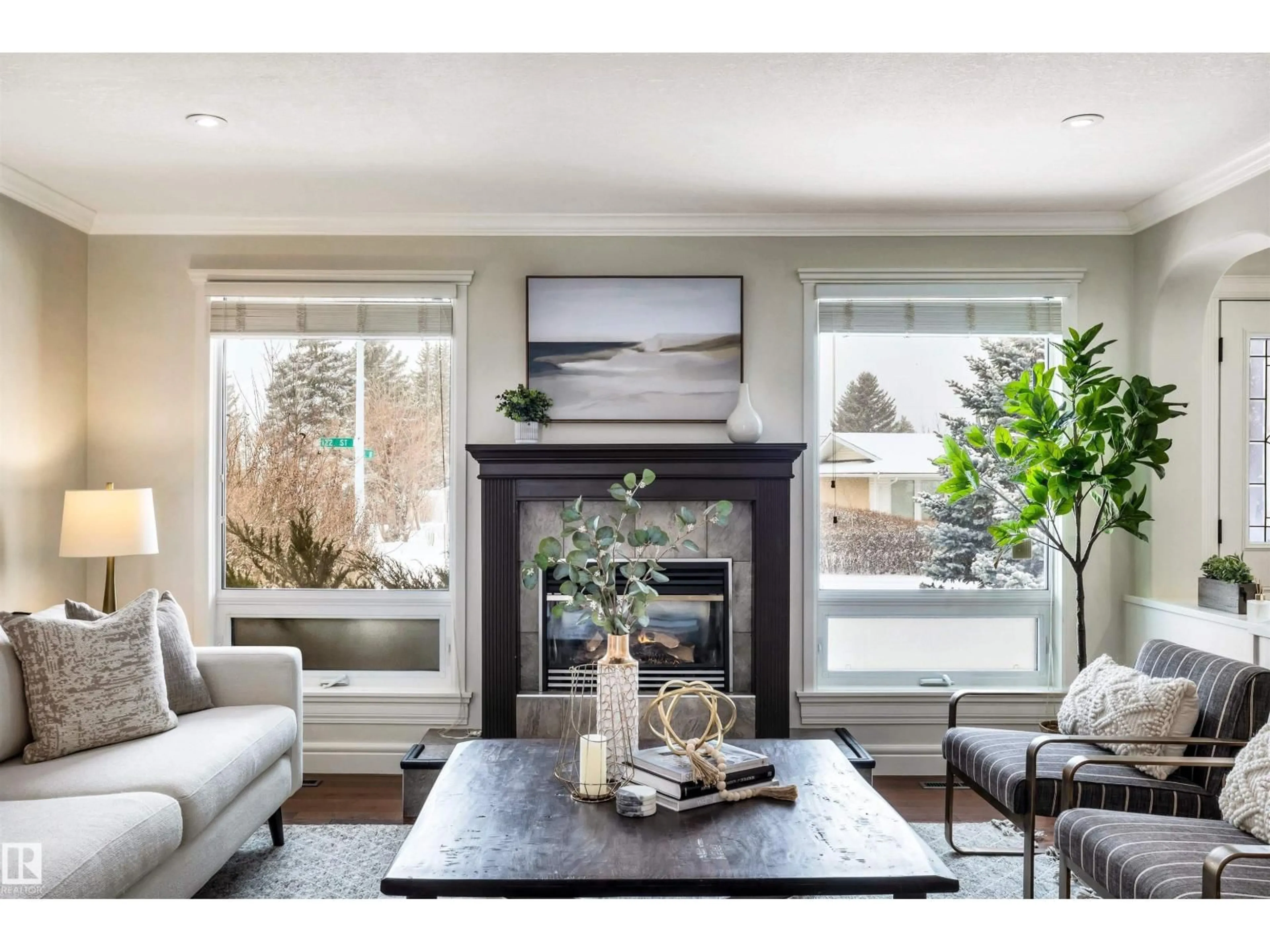 Living room with furniture, unknown for 4107 122 ST, Edmonton Alberta T6J1Z1