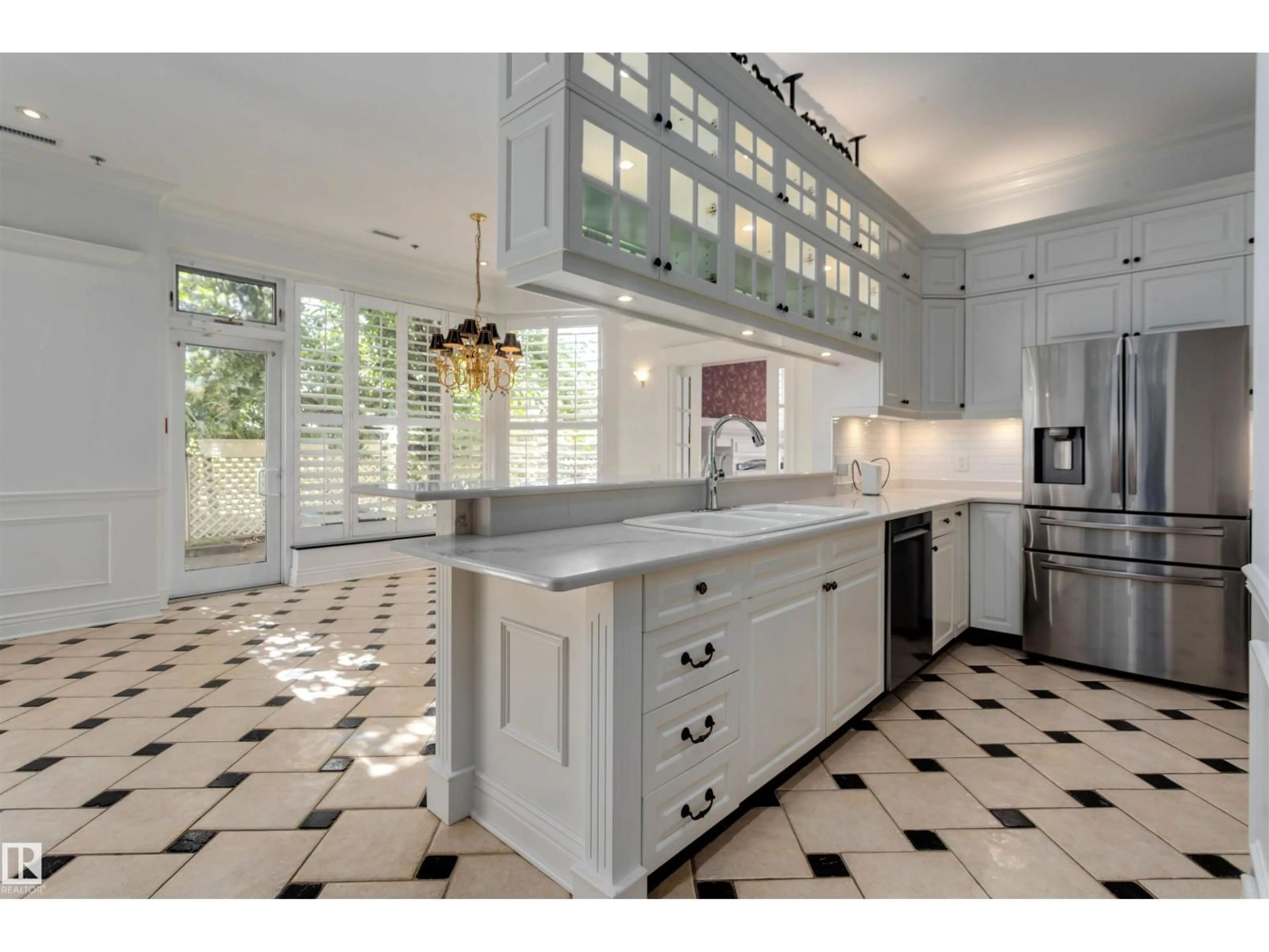 Open concept kitchen, ceramic/tile floor for #102 - 11826 100 AV, Edmonton Alberta T5K0K3