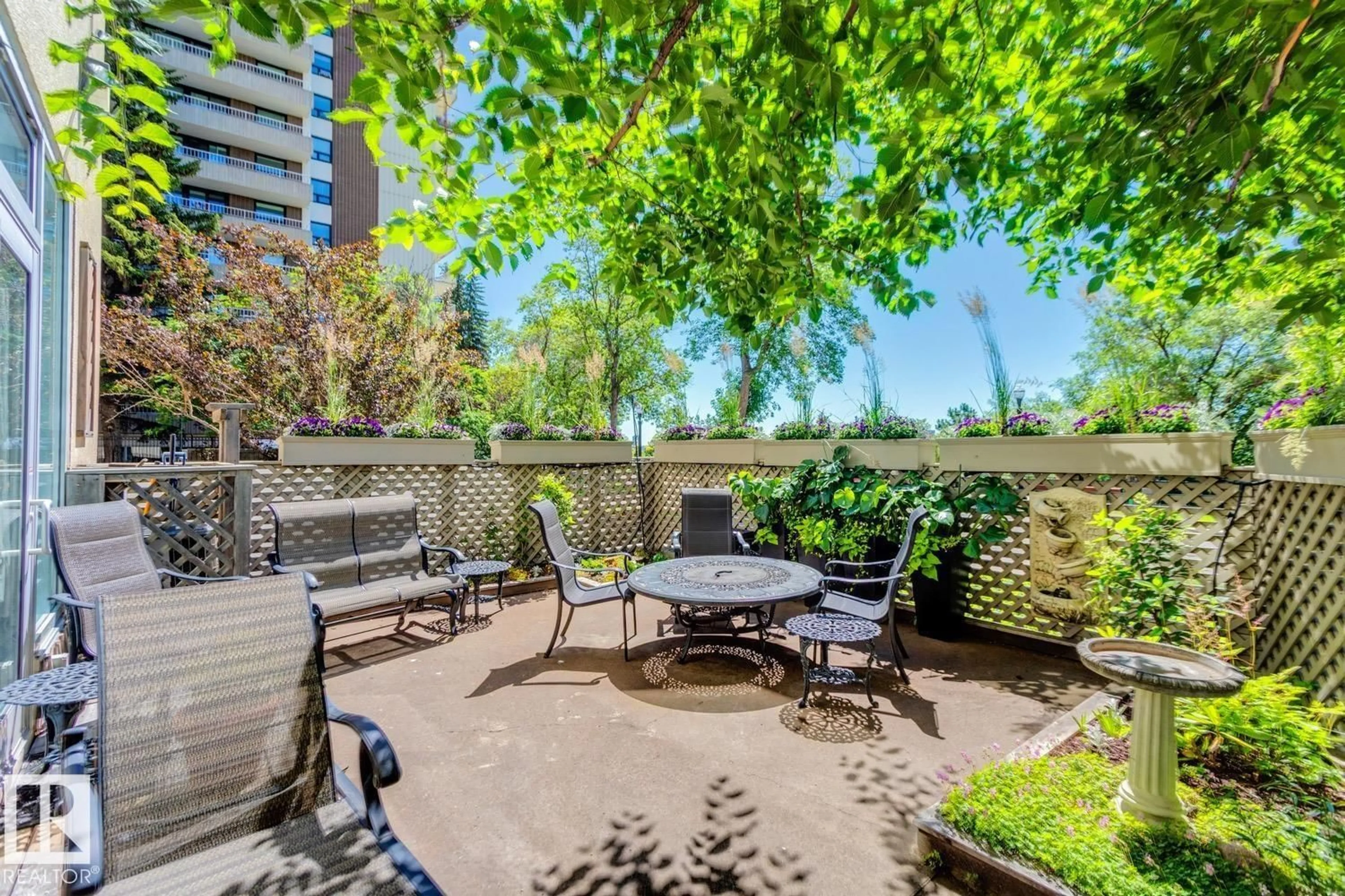 Patio, street for #102 - 11826 100 AV, Edmonton Alberta T5K0K3