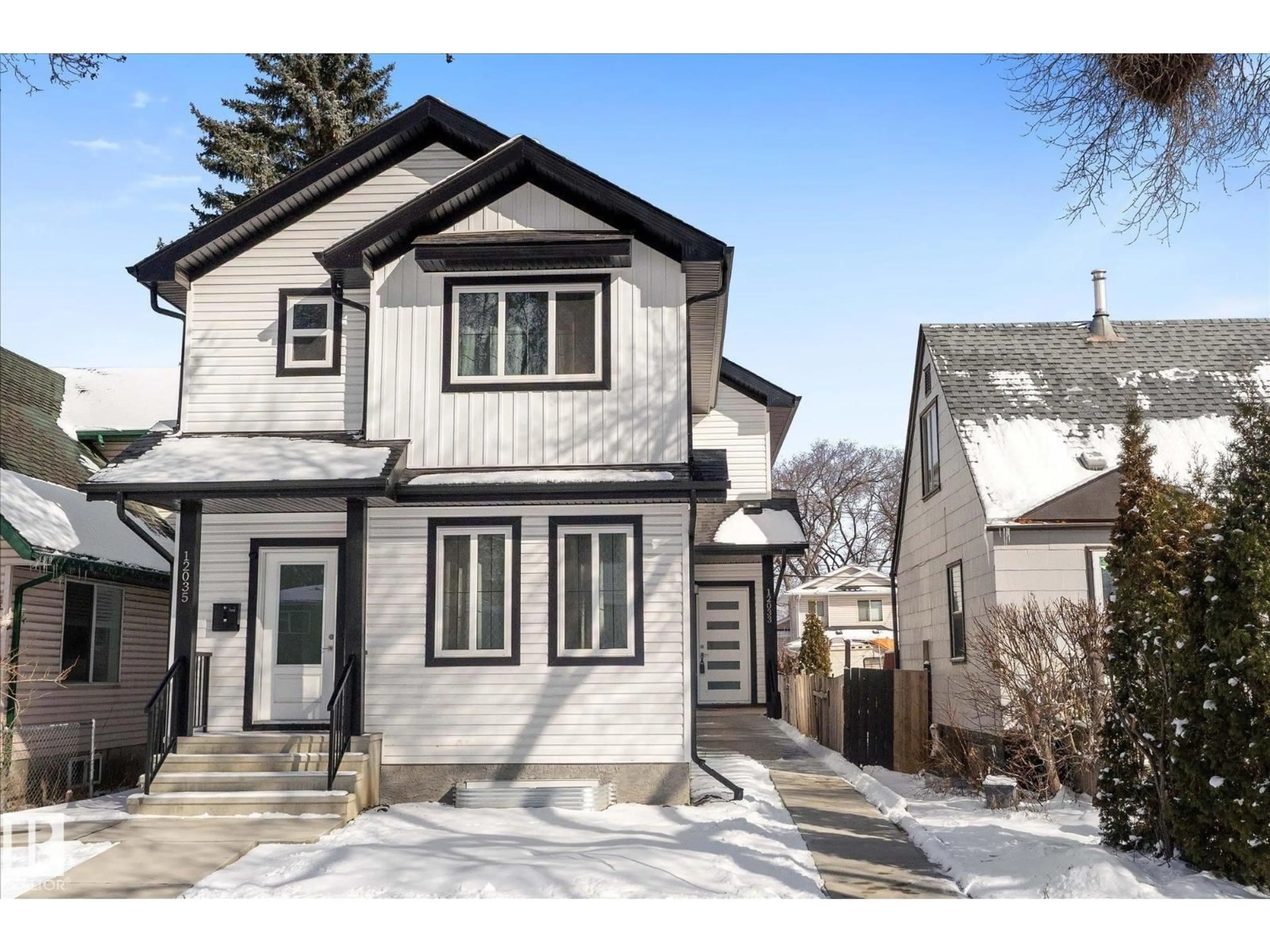 Home with vinyl exterior material, street for 12033 92 ST, Edmonton Alberta T5G1A8