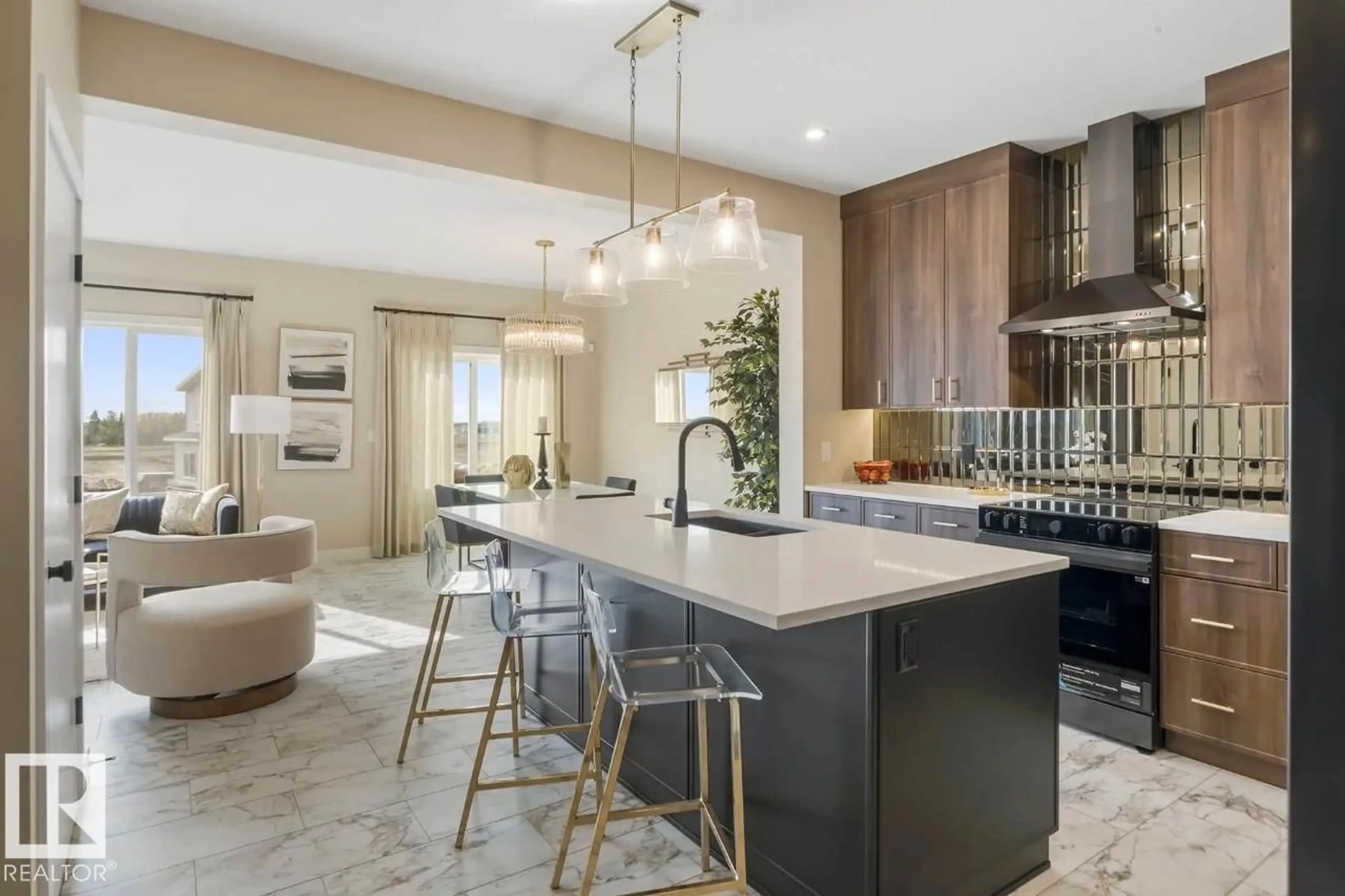 Open concept kitchen, ceramic/tile floor for 22725 89A AV, Edmonton Alberta T5T7W9