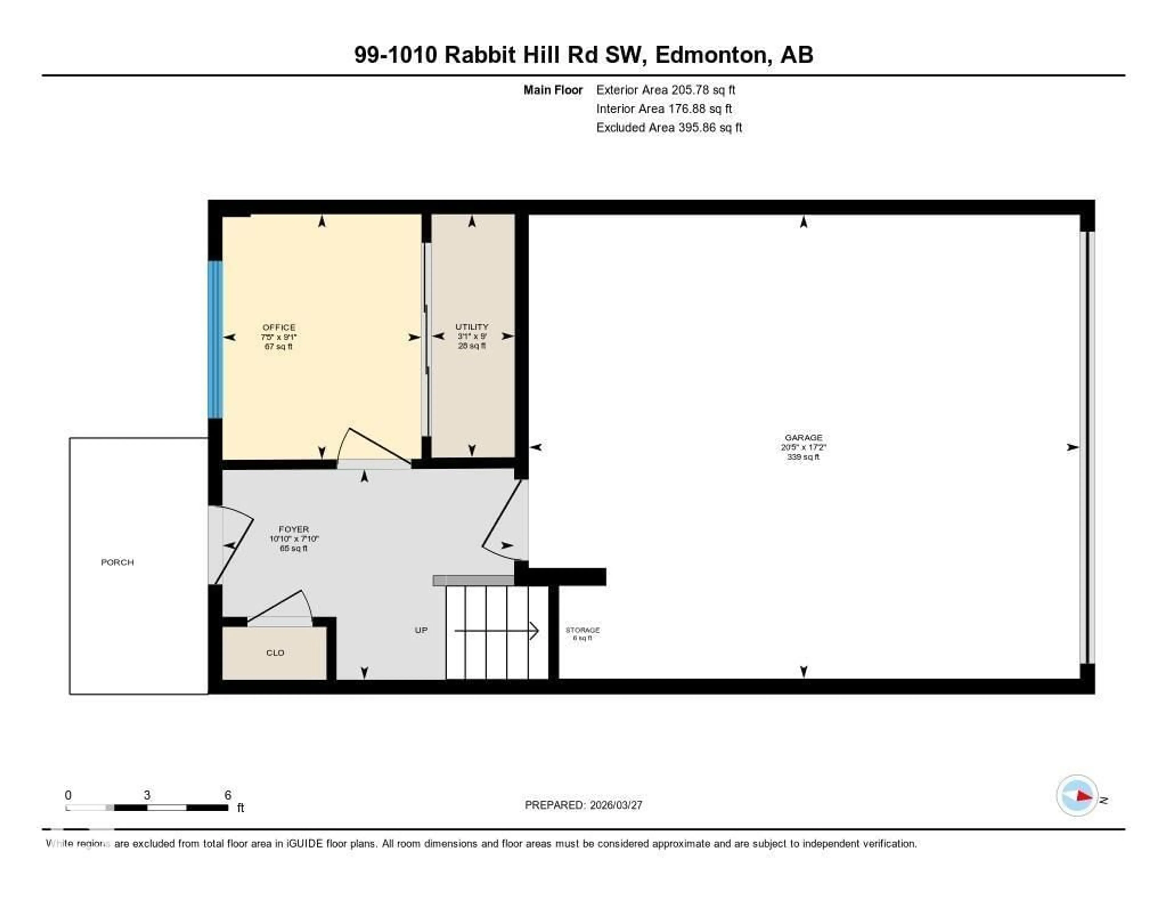 Floor plan for 99 - 1010 RABBIT HILL RD, Edmonton Alberta T6W4G7