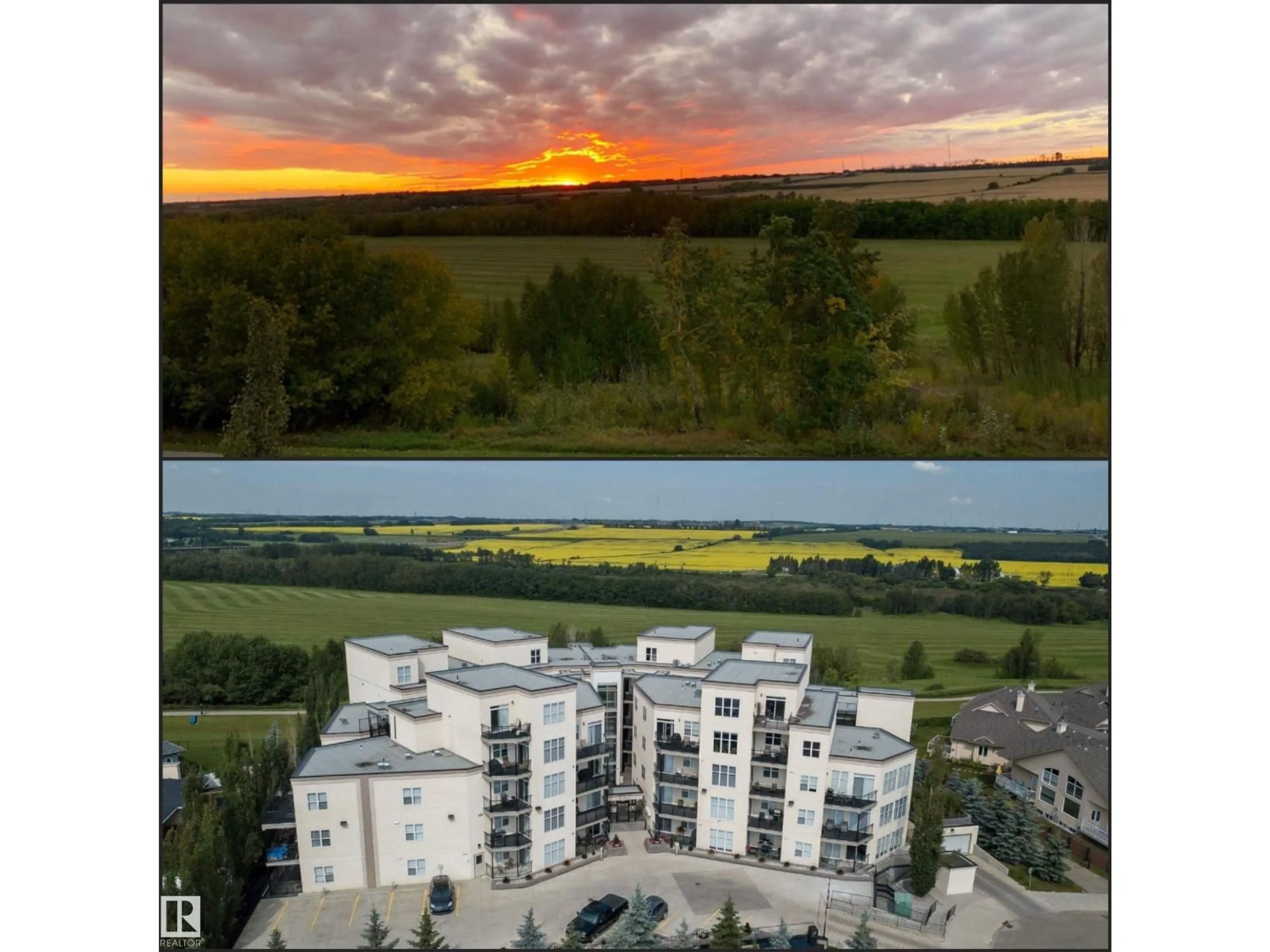 A pic from outside/outdoor area/front of a property/back of a property/a pic from drone, city buildings view from balcony for #310 - 9940 SHERRIDON DR, Fort Saskatchewan Alberta T8L4C9