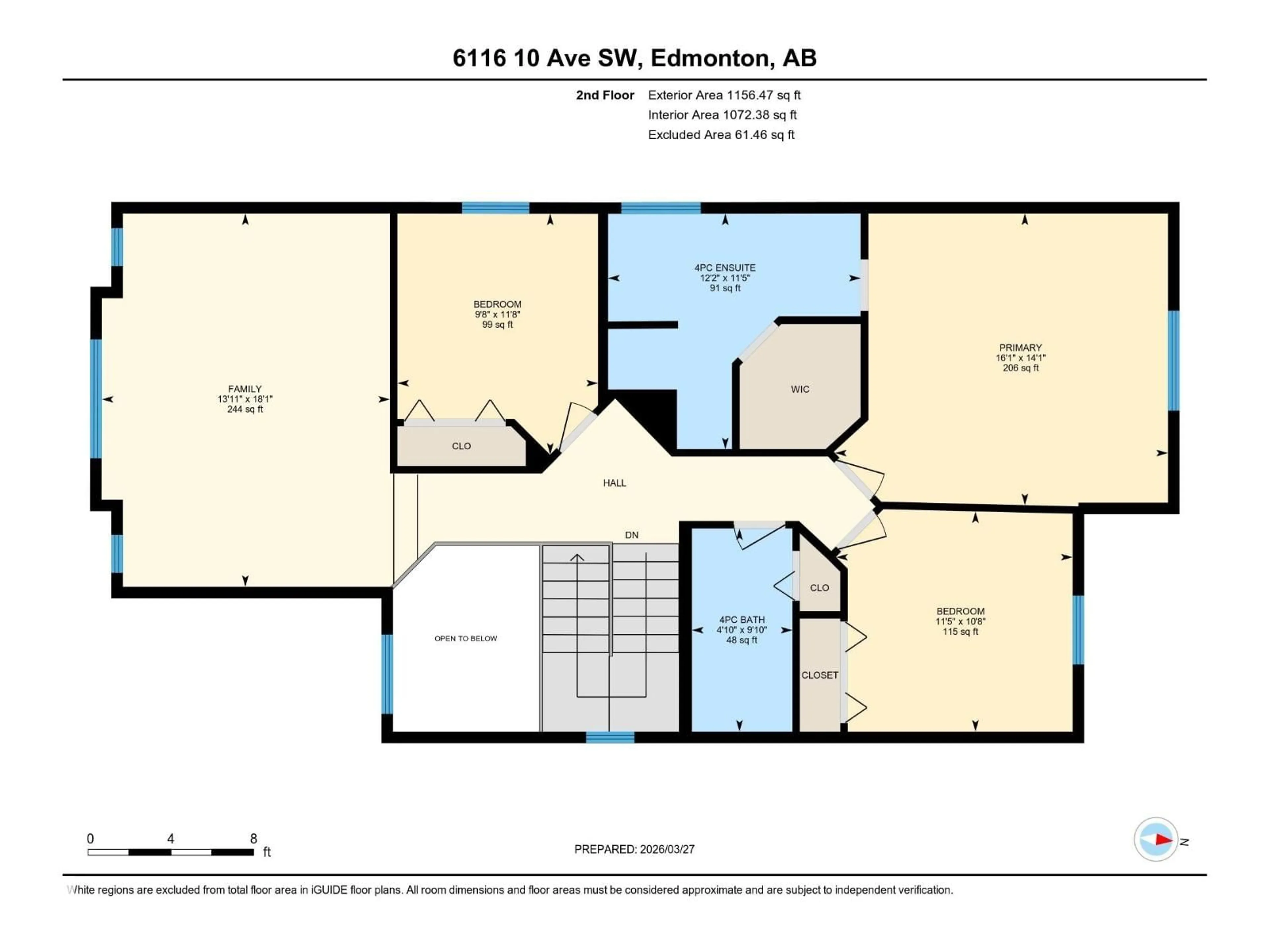 Floor plan for 6116 10 AV, Edmonton Alberta T6X0M3