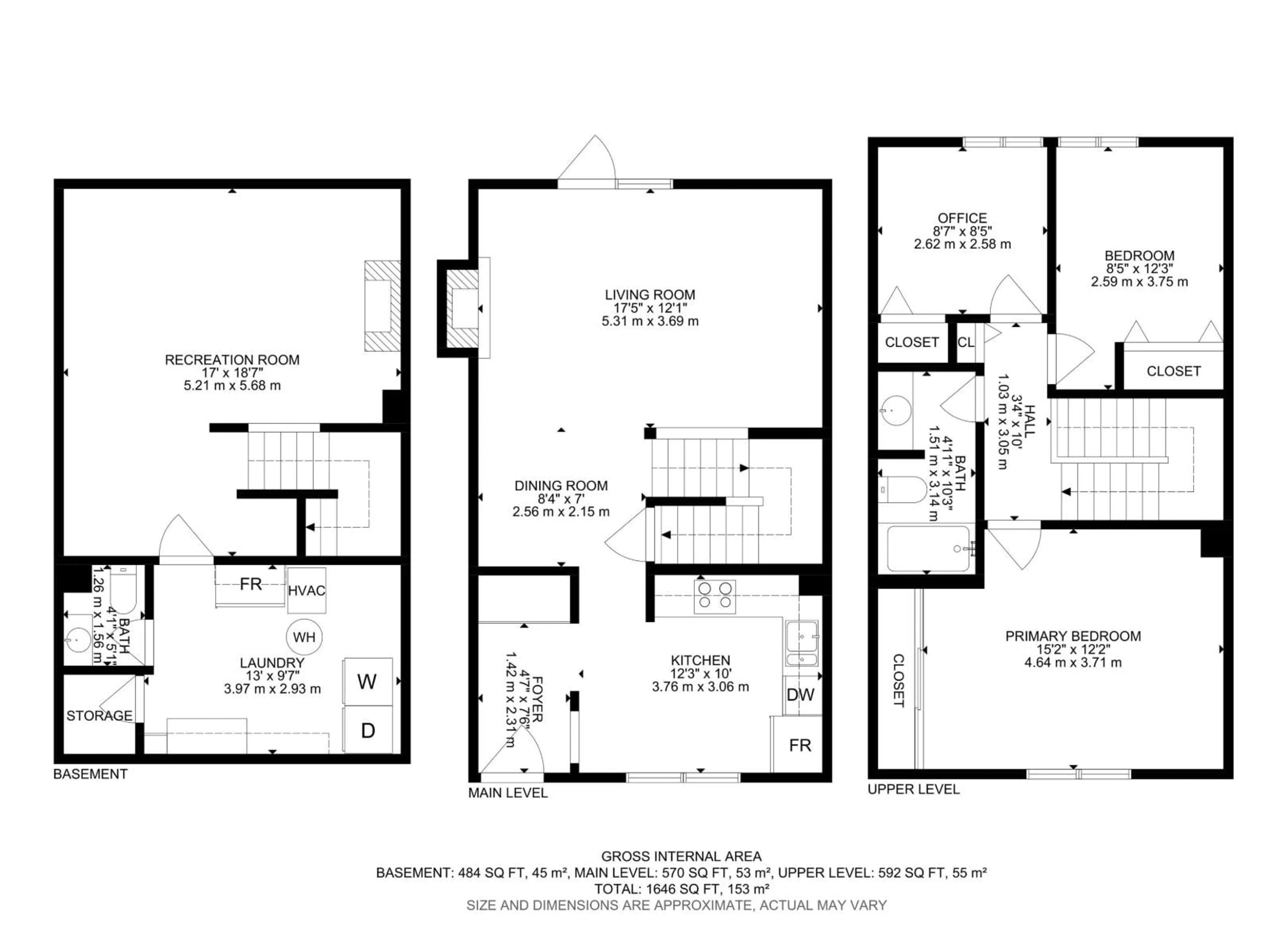 Floor plan for 150 WOODBOROUGH WY, Edmonton Alberta T5Y1N2