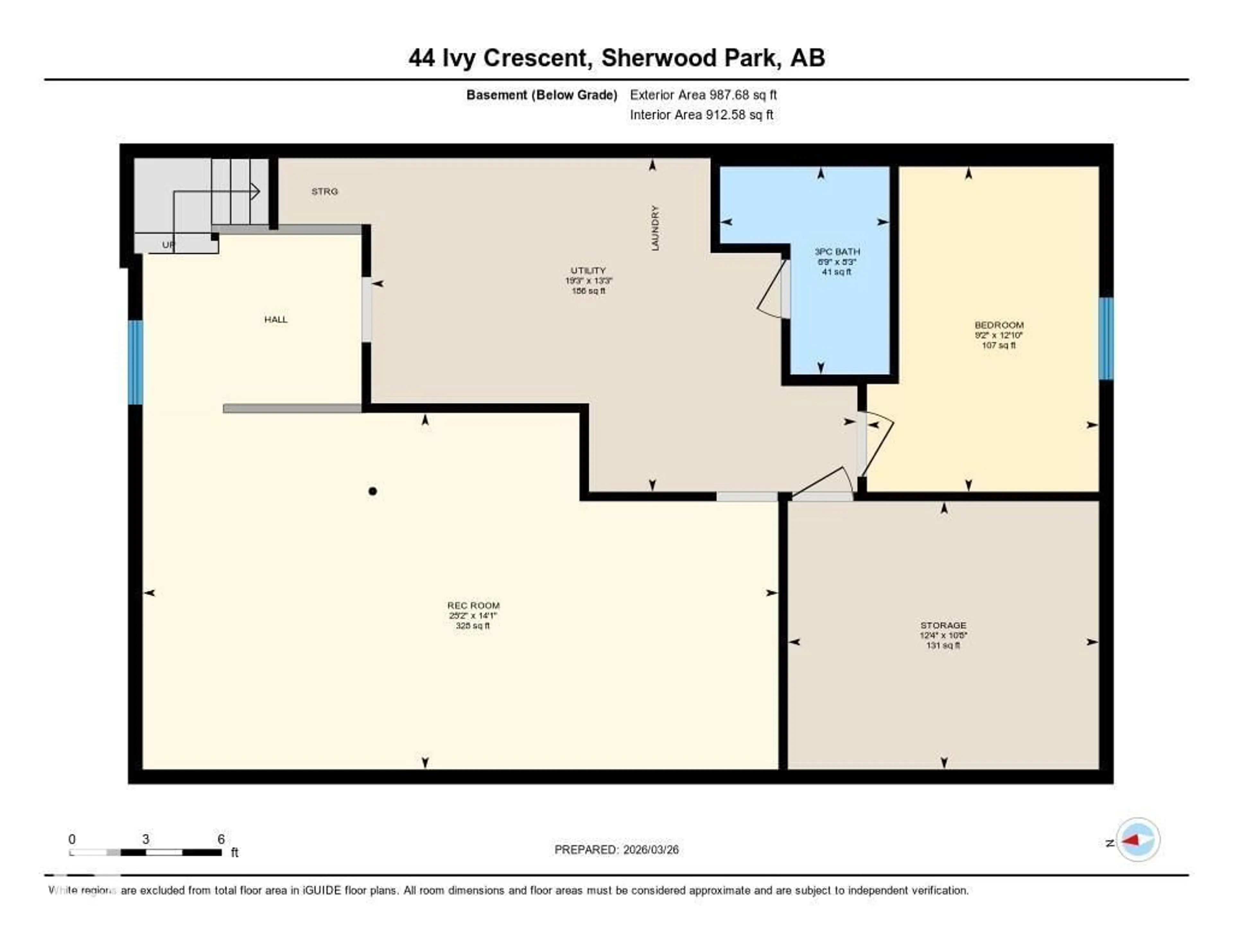 Floor plan for 44 IVY CR, Sherwood Park Alberta T8A1W4