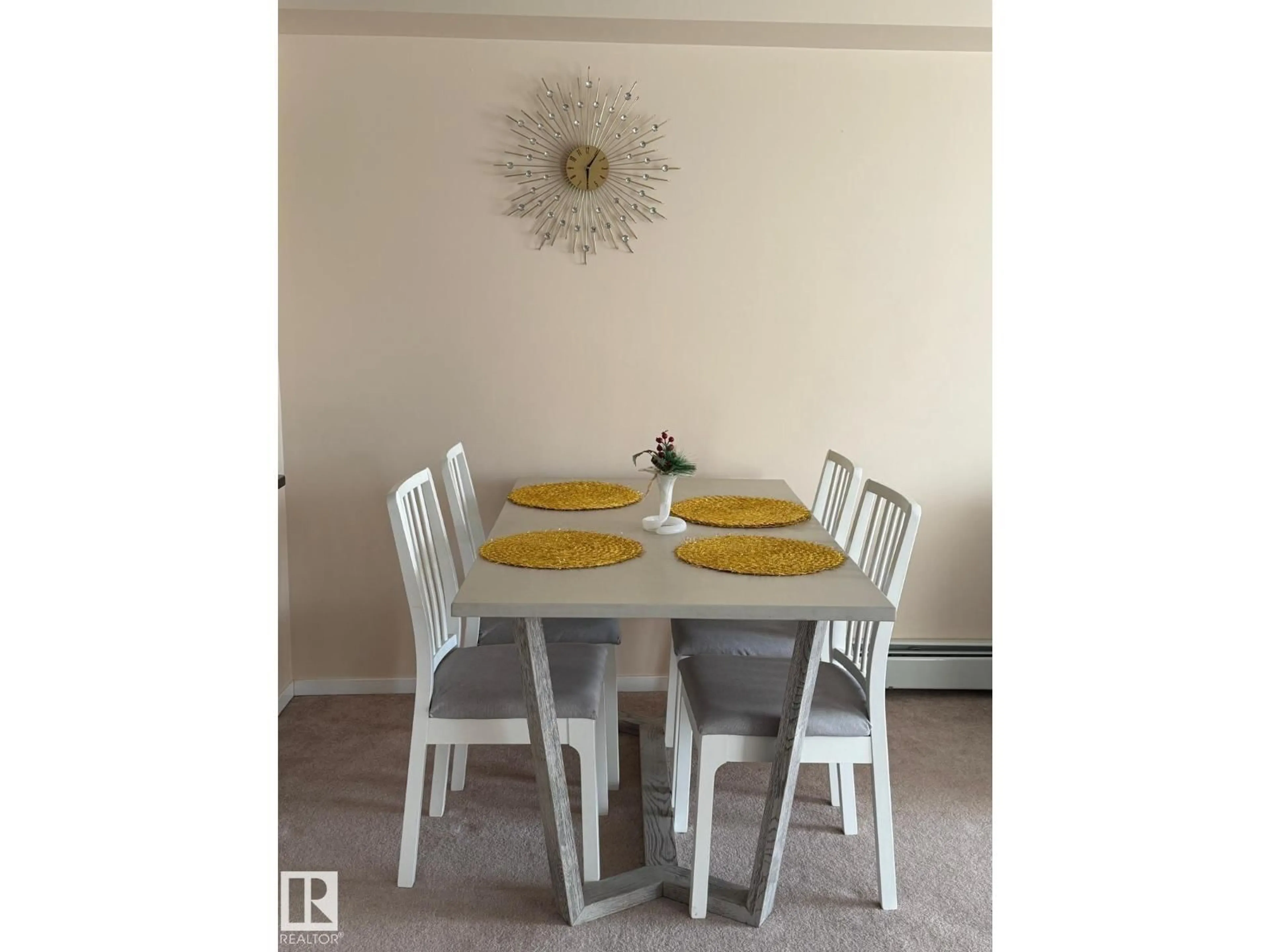 Dining room, wood/laminate floor for 308 25 ELEMENT DR, St. Albert Alberta T8N7S1