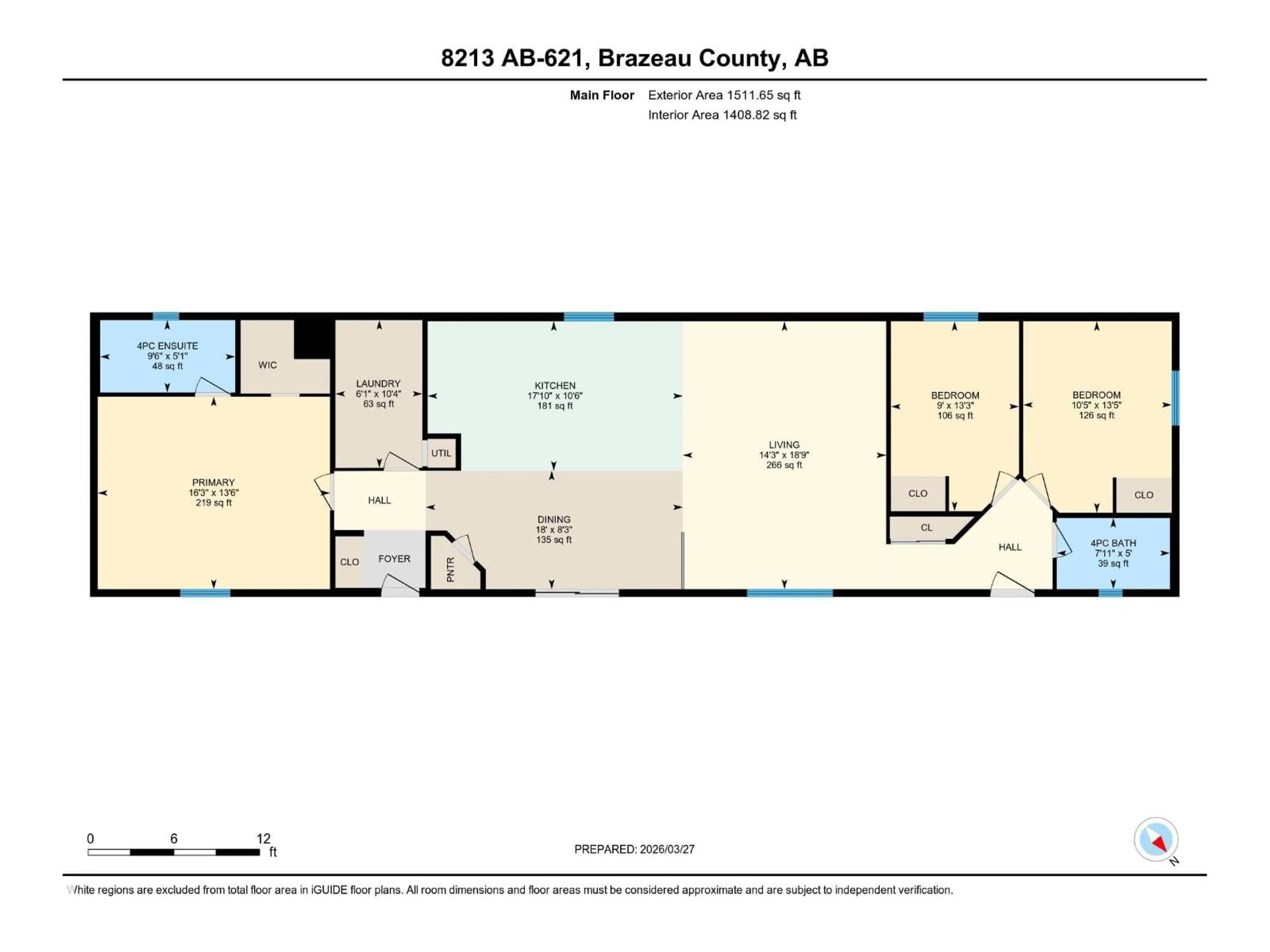 Floor plan for 8213 HWY 621, Rural Brazeau County Alberta T7A2A2