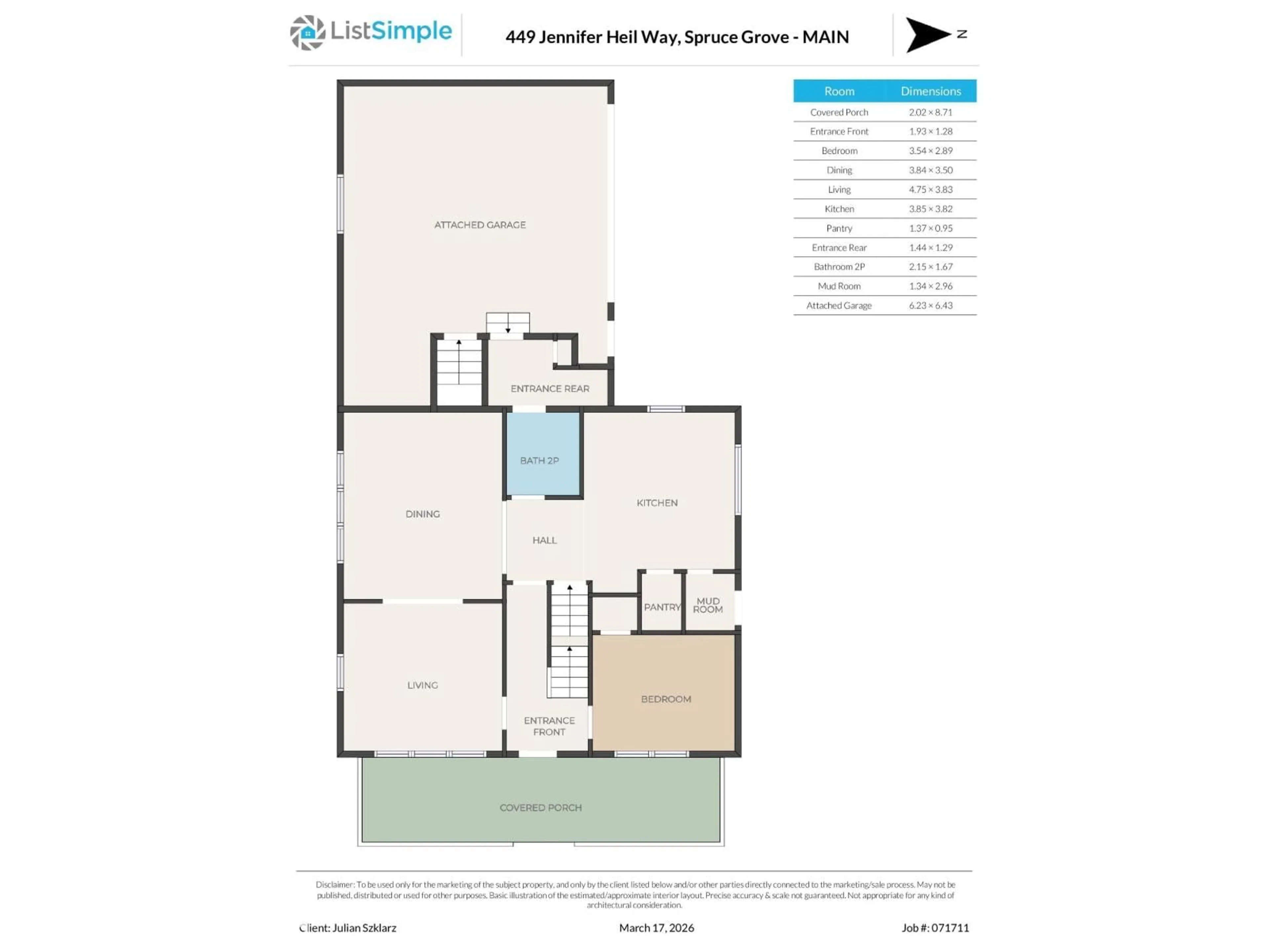 Floor plan for 449 JENNIFER HEIL WY, Spruce Grove Alberta T7X0A3
