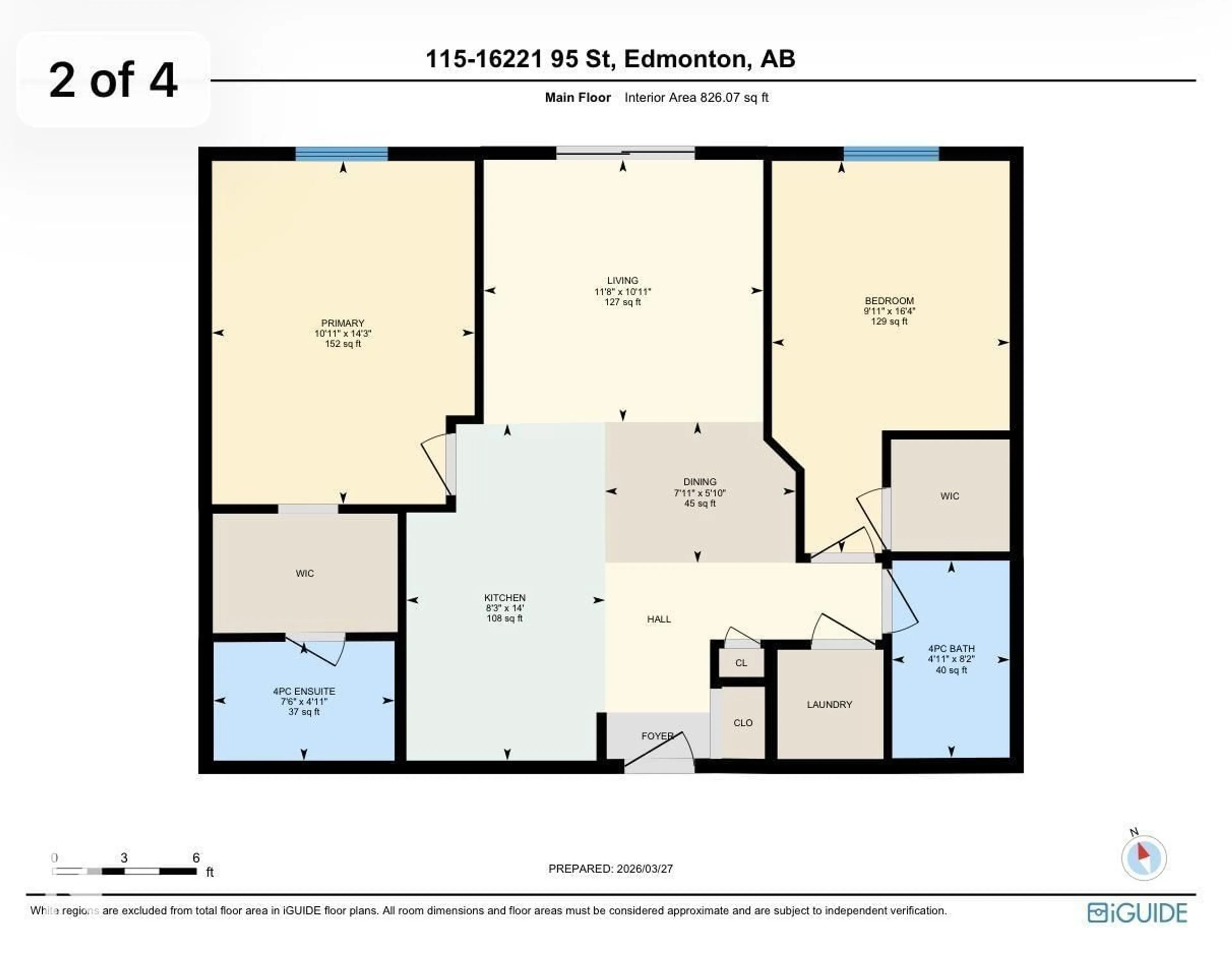Floor plan for #115 - 16221 95 ST, Edmonton Alberta T5Z3V3