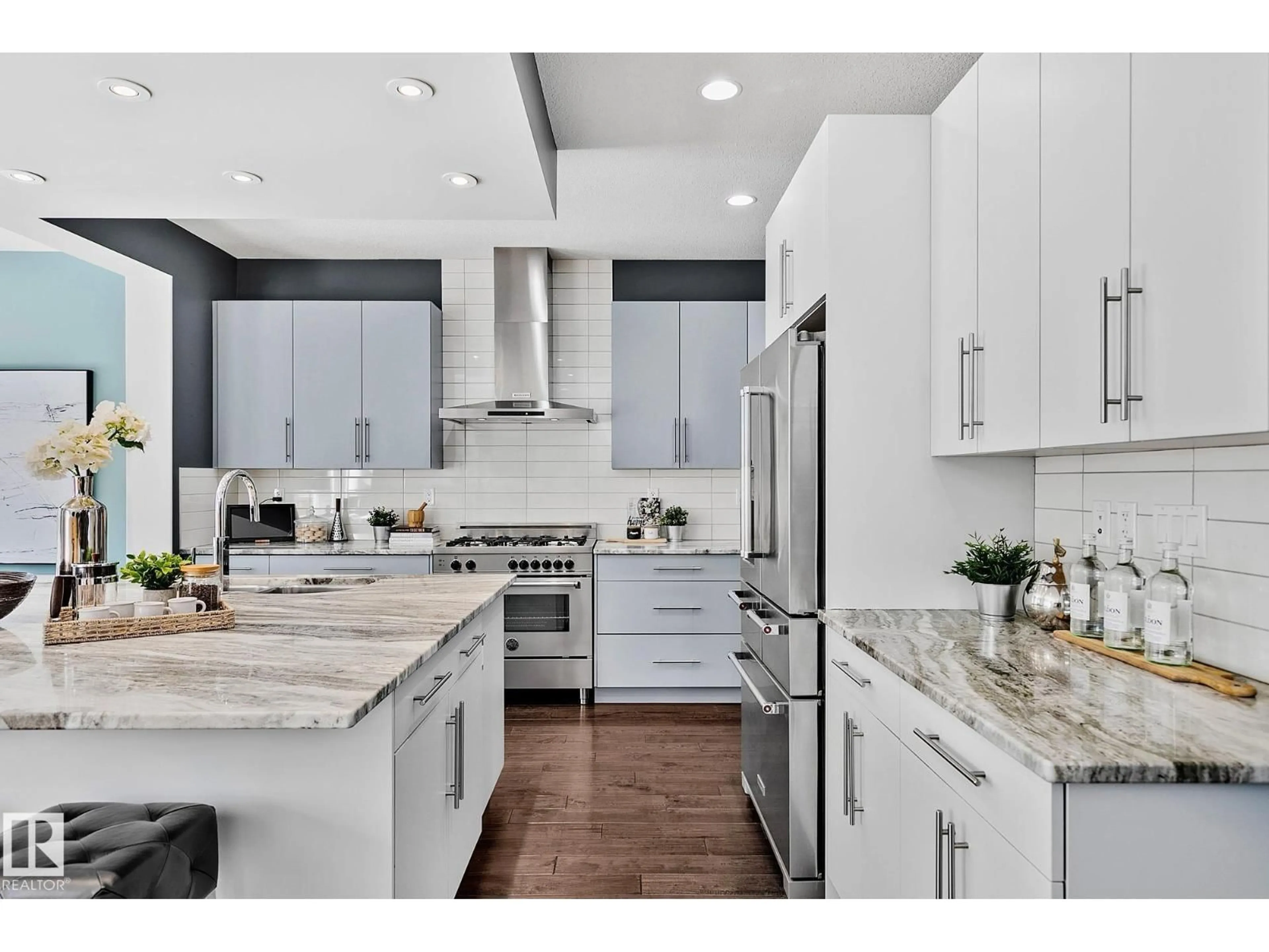 Contemporary kitchen, ceramic/tile floor for 3721 PARKER CT, Edmonton Alberta T6W3A8