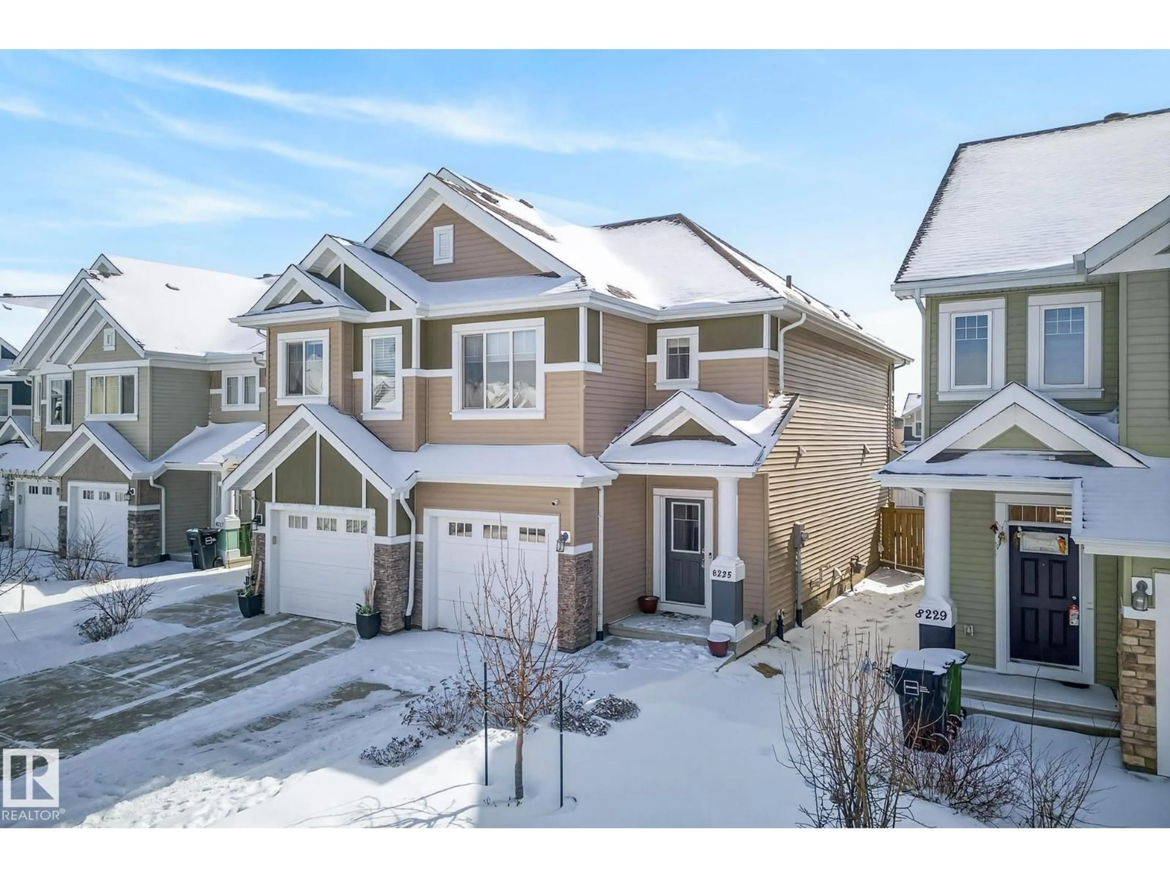 A pic from outside/outdoor area/front of a property/back of a property/a pic from drone, street for 8225 24 AV, Edmonton Alberta T6X2J7