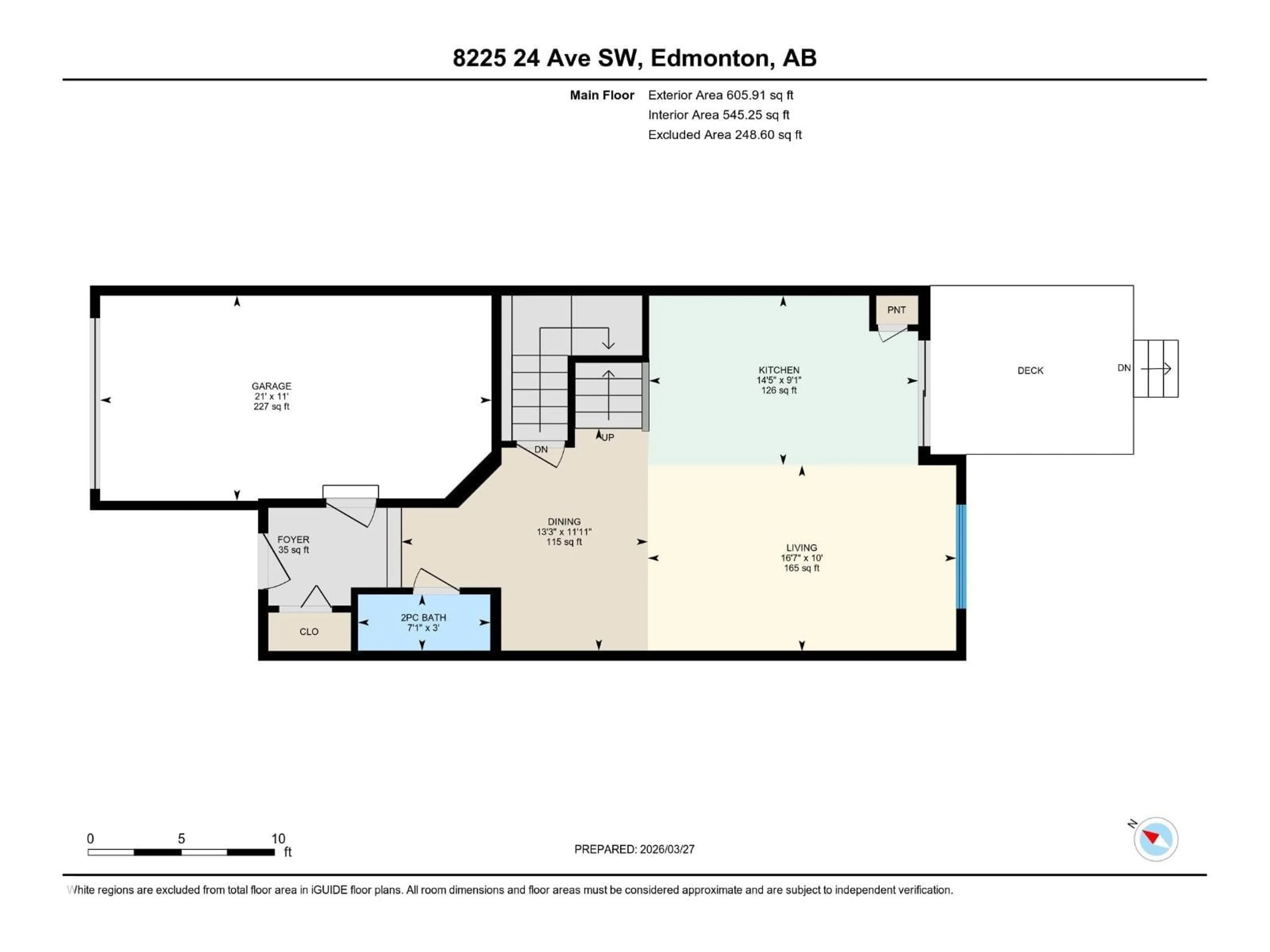 Floor plan for 8225 24 AV, Edmonton Alberta T6X2J7