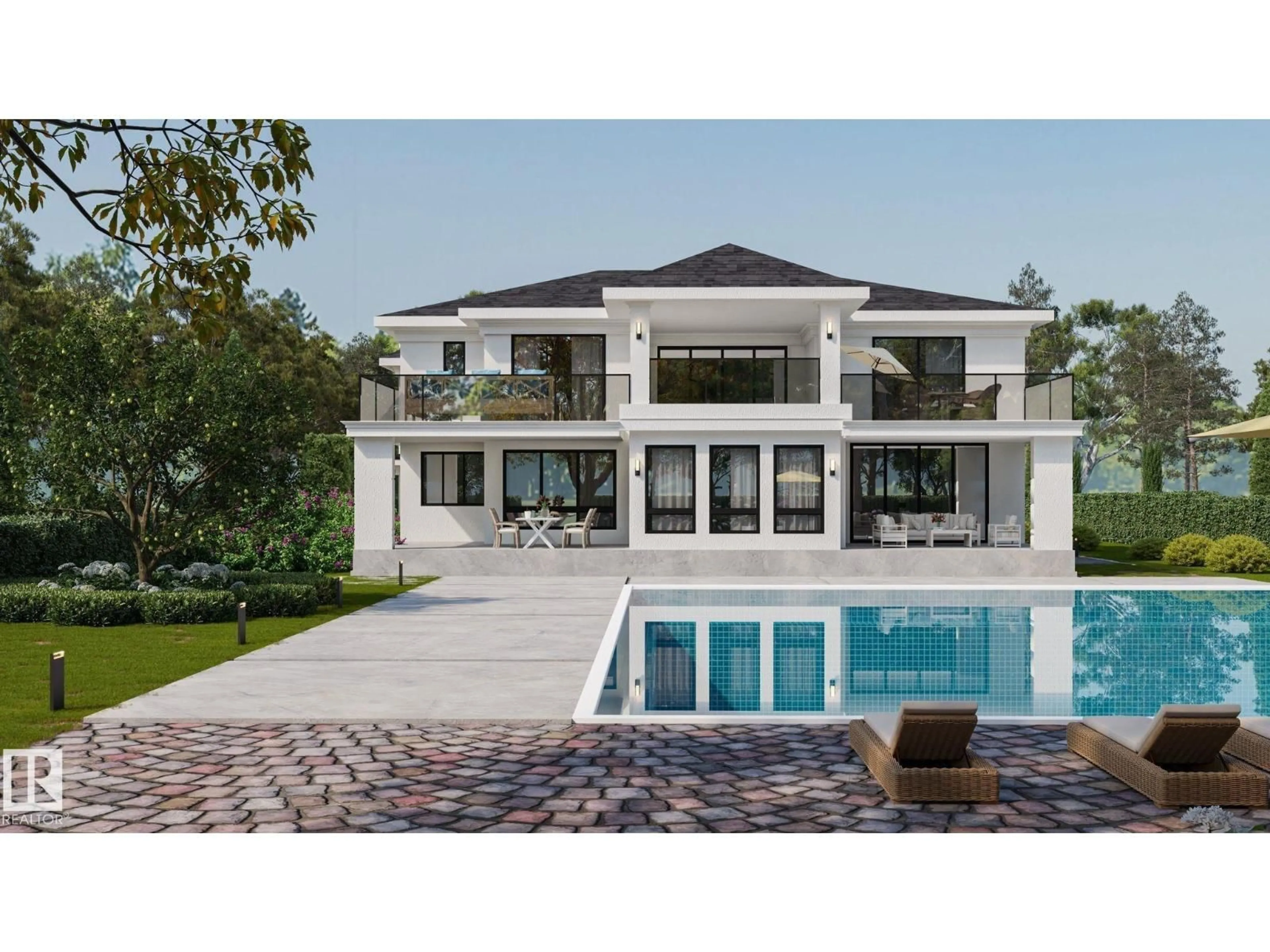 Home with brick exterior material, water/lake/river/ocean view for 55 26409 TWP ROAD 532 A, Rural Parkland County Alberta T7X0W7