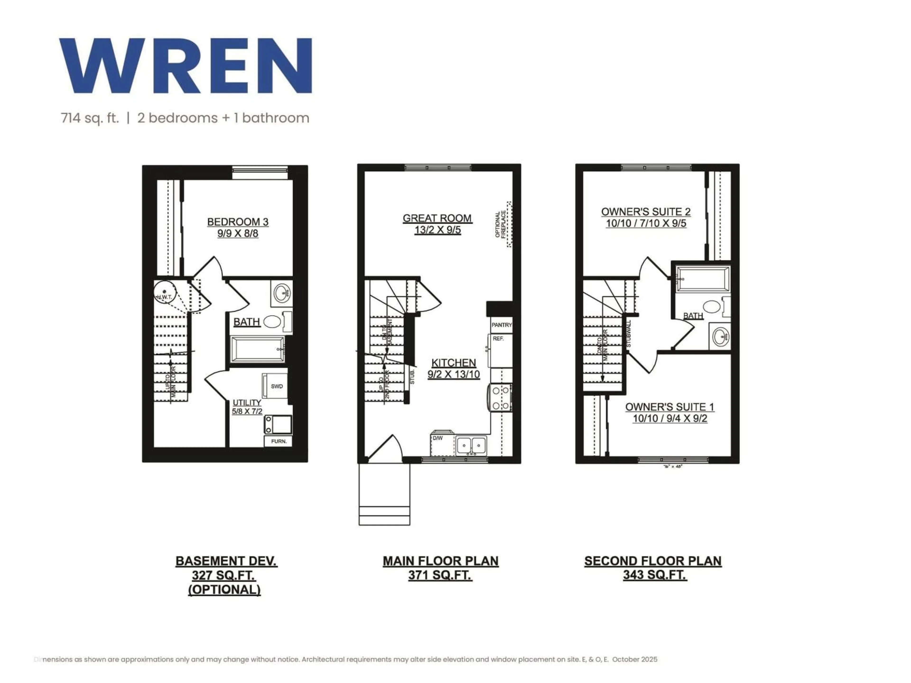 Floor plan for NW - 3 18636 18 AV, Edmonton Alberta T6M3E8