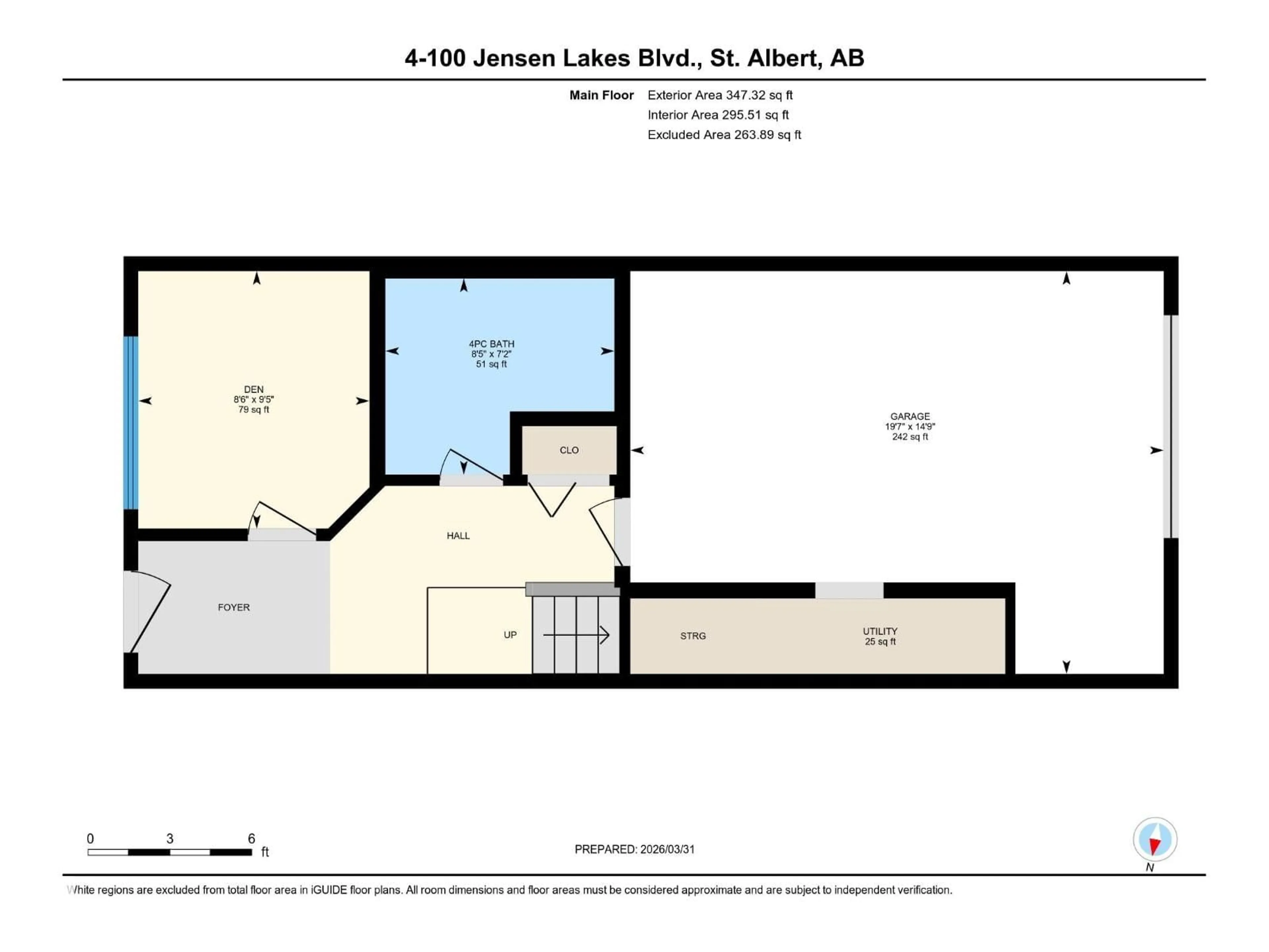 Floor plan for #4 - 100 JENSEN LAKES BV, St. Albert Alberta T8N7H5