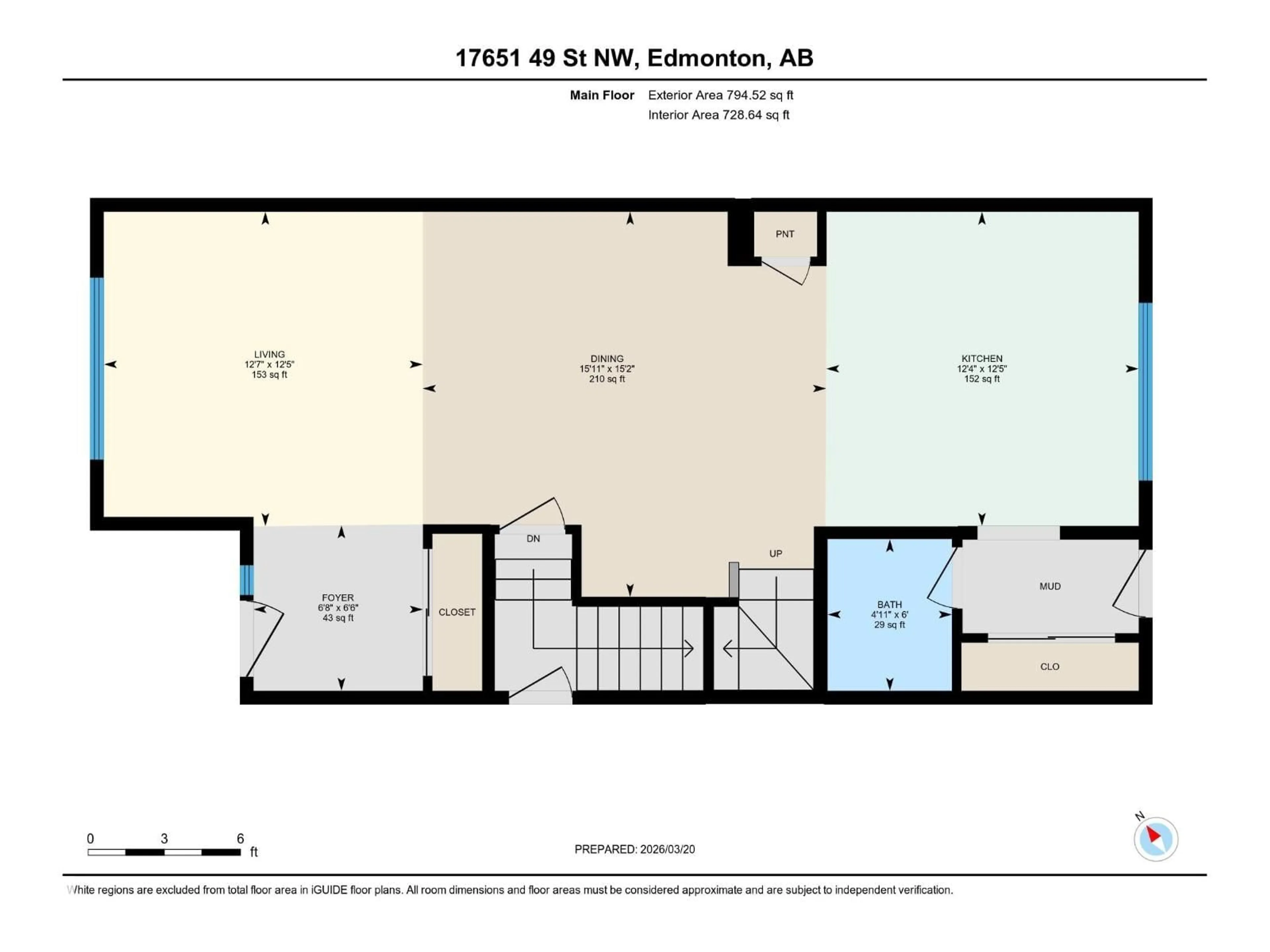 Floor plan for 17651 49 ST, Edmonton Alberta T5Y3Y1