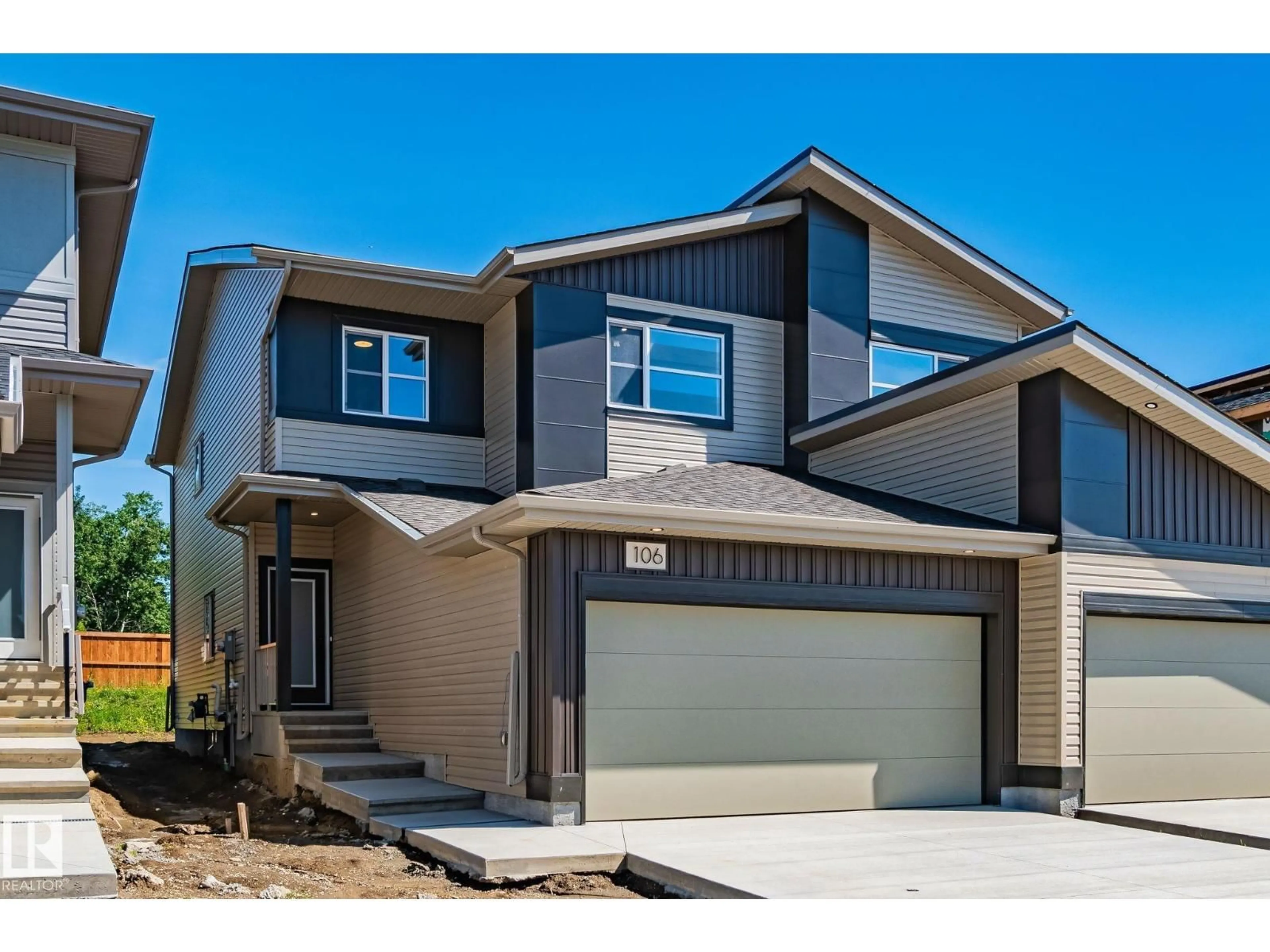 Home with vinyl exterior material, street for 106 ROYAL STREET, St. Albert Alberta T8N7X4