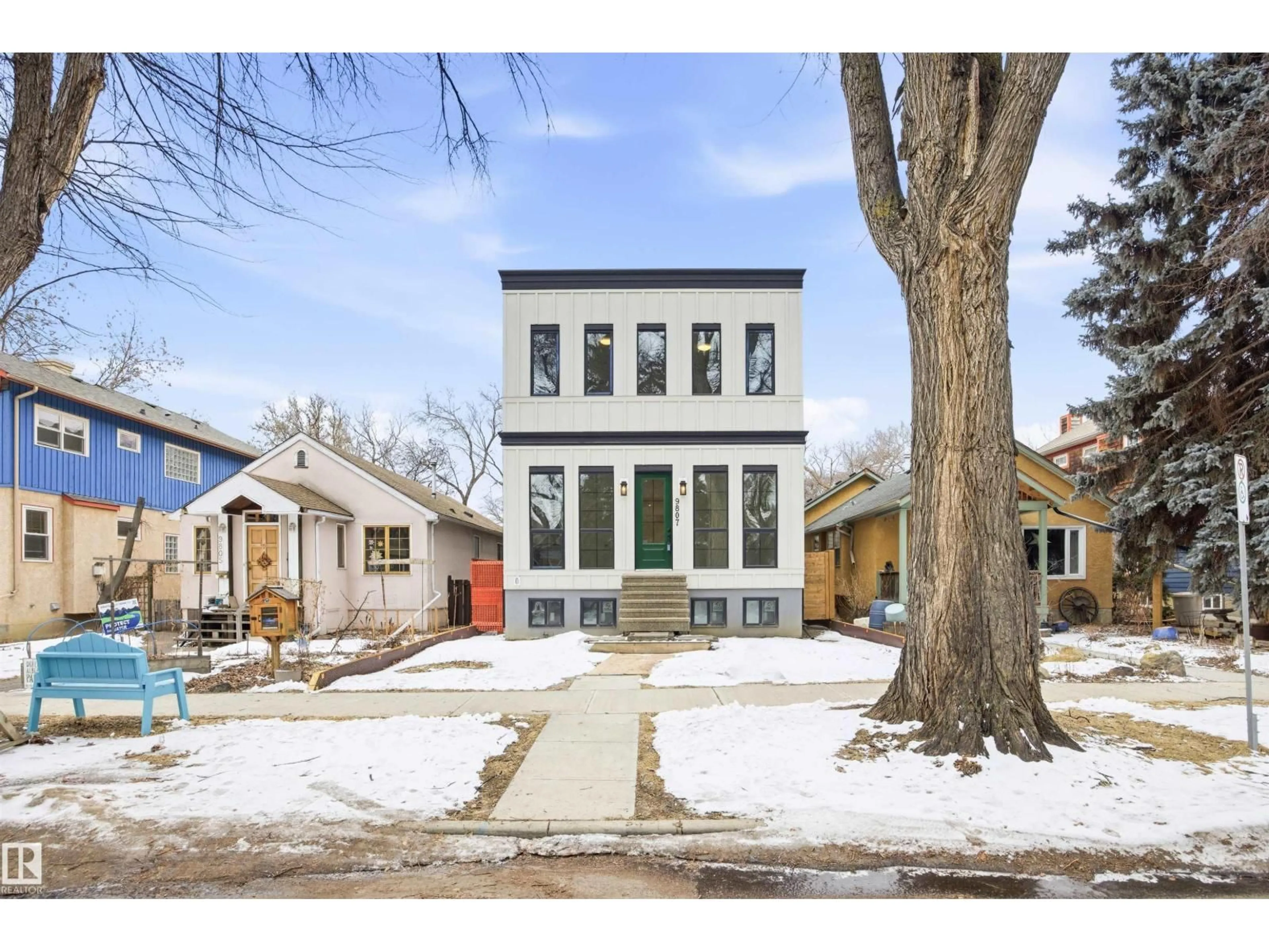 Home with brick exterior material, street for NW - 9807 90 AV, Edmonton Alberta T6E2T2