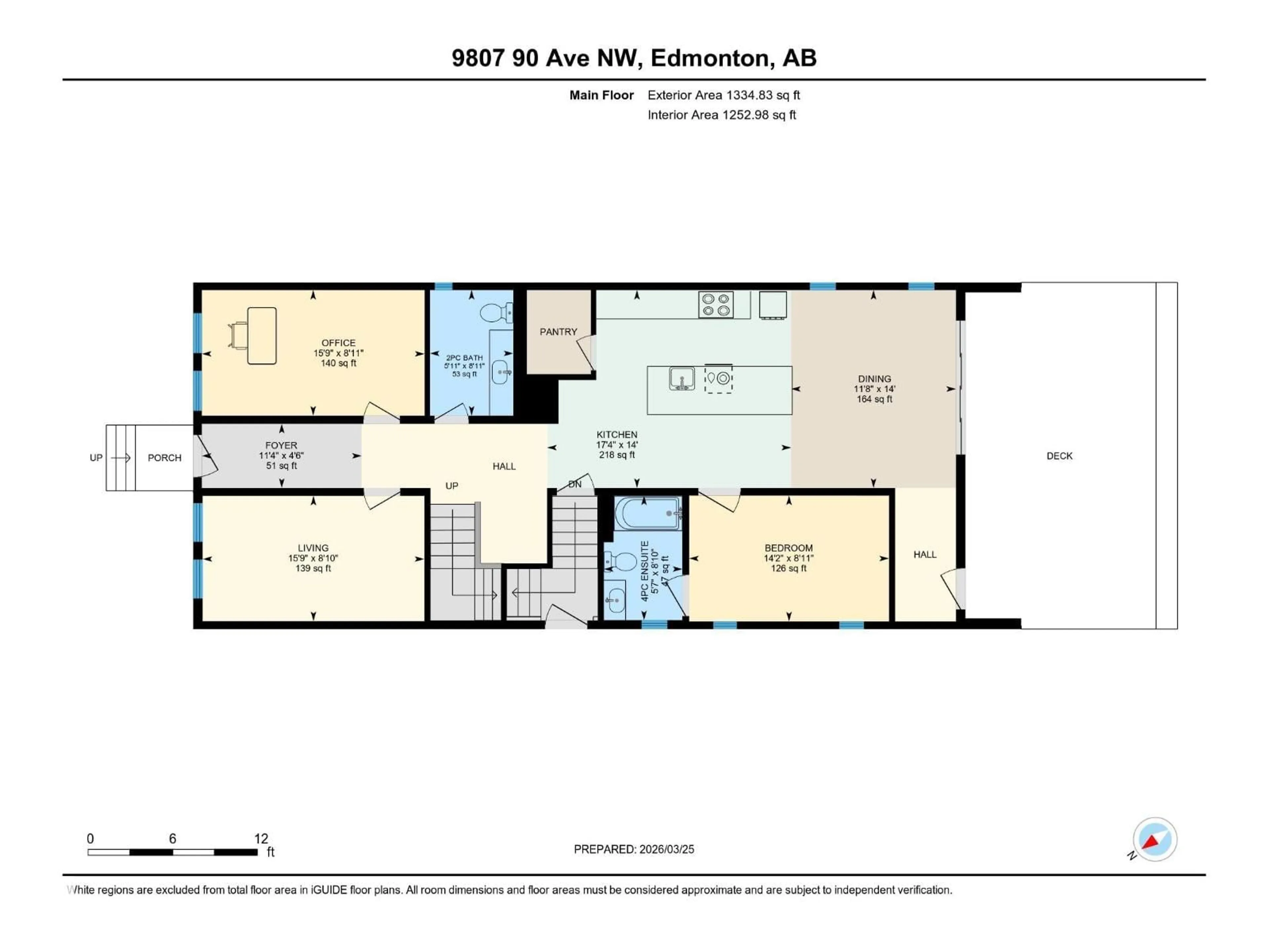Floor plan for NW - 9807 90 AV, Edmonton Alberta T6E2T2