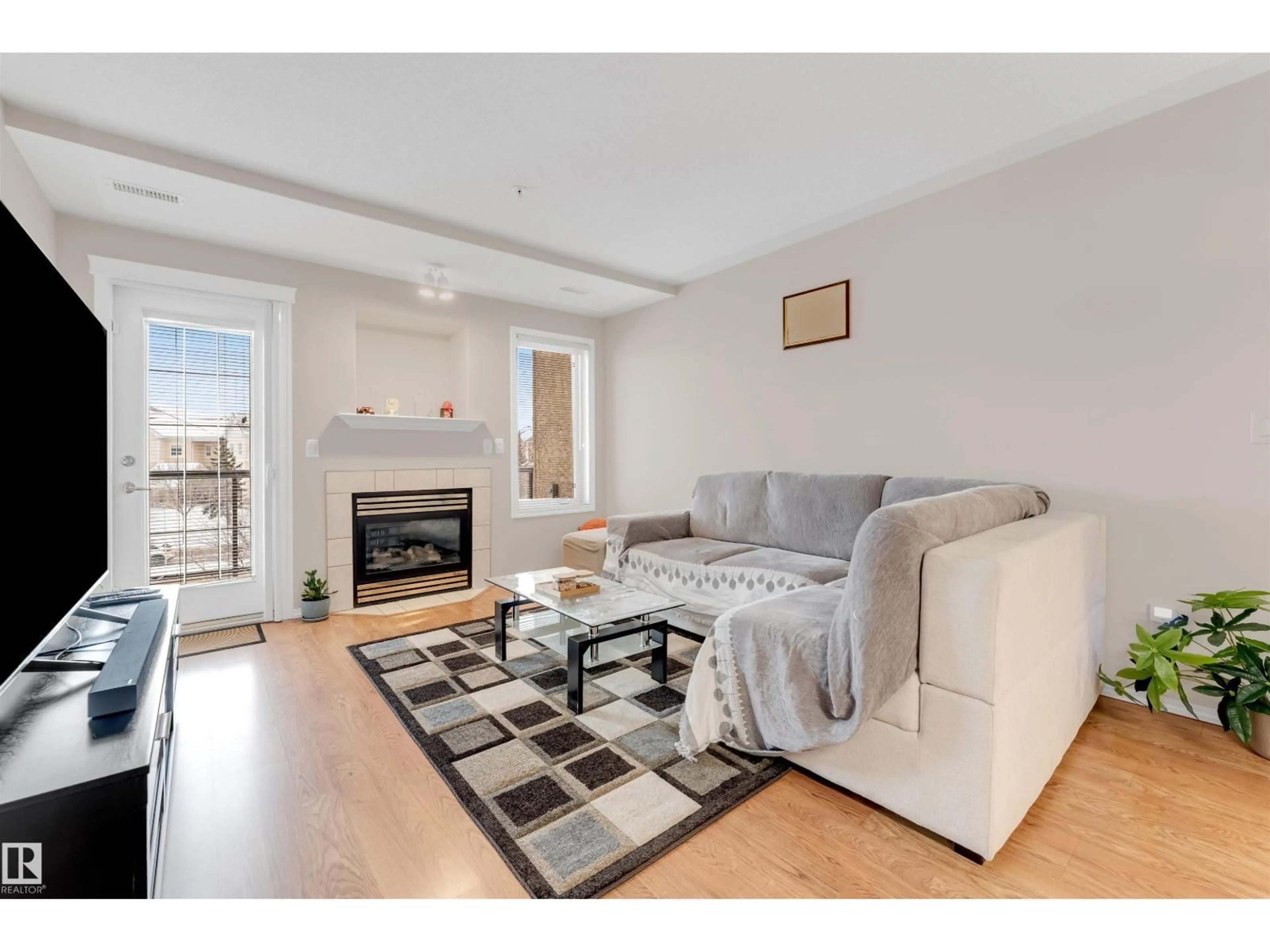 Living room with furniture, unknown for 237 - 316 YOUVILLE DR, Edmonton Alberta T6L7G2