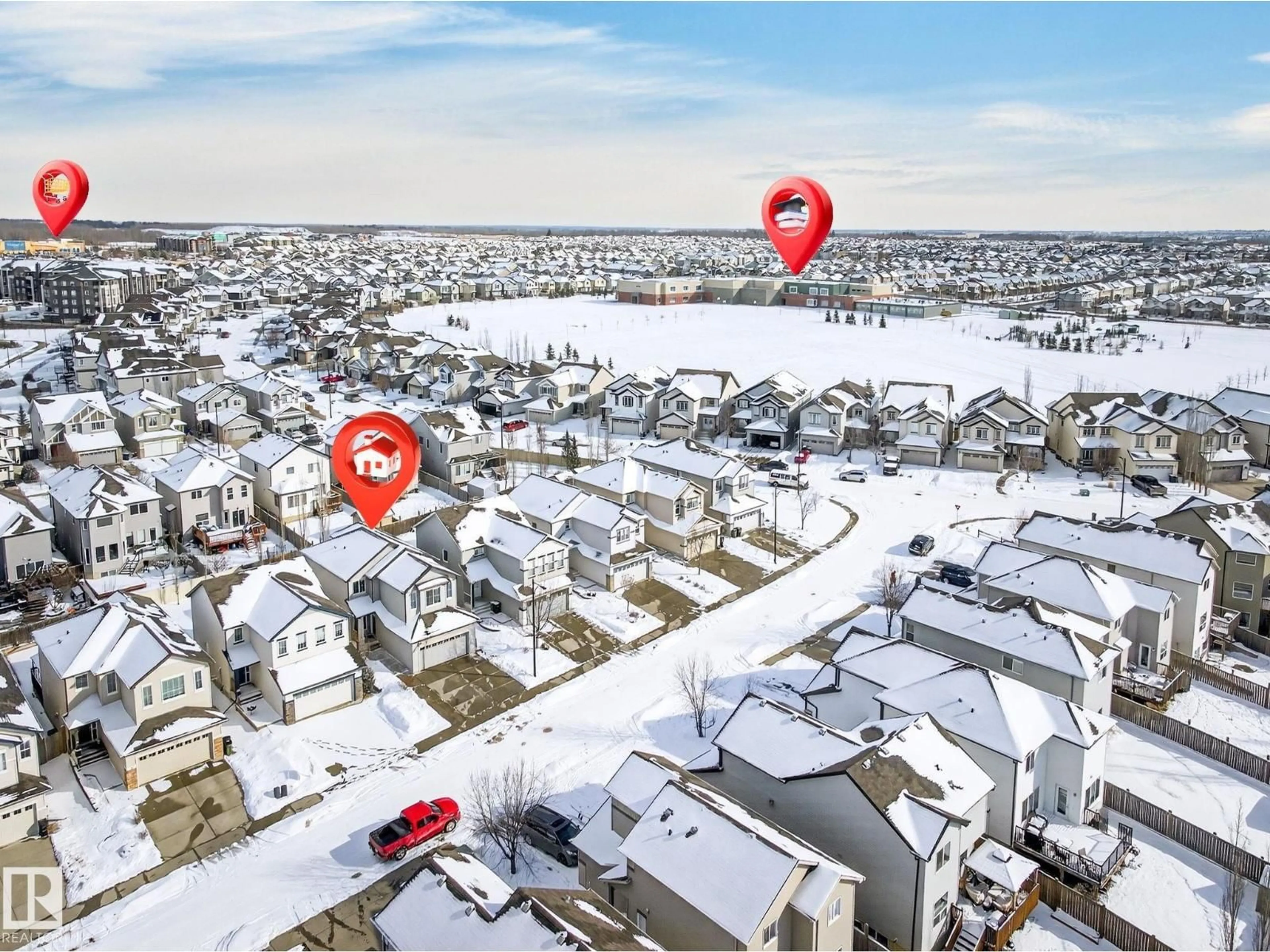 A pic from outside/outdoor area/front of a property/back of a property/a pic from drone, street for SW - 1121 59A ST, Edmonton Alberta T6X0T2
