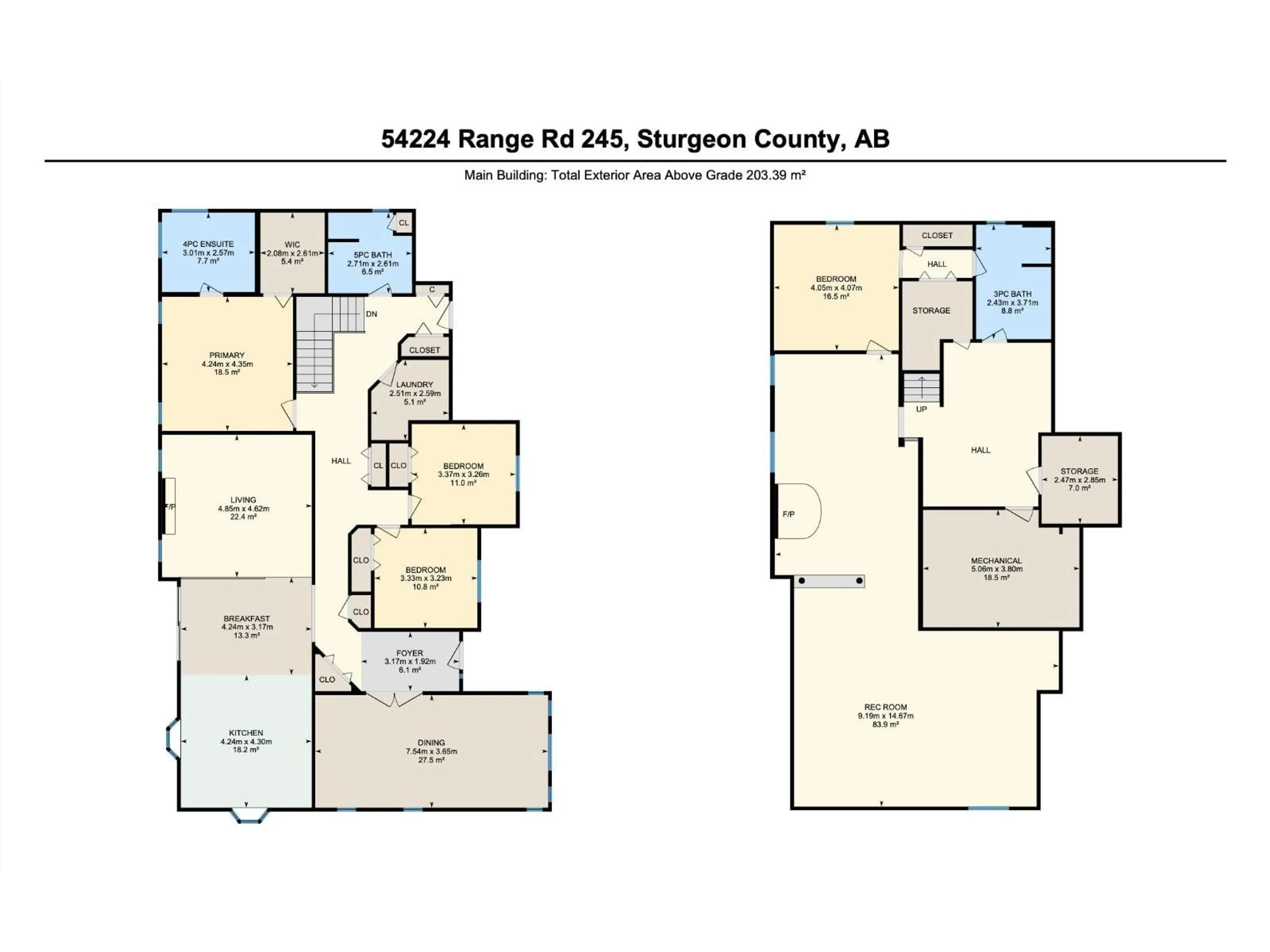 Floor plan for 54224 RGE ROAD 245, Rural Sturgeon County Alberta T8T0A6