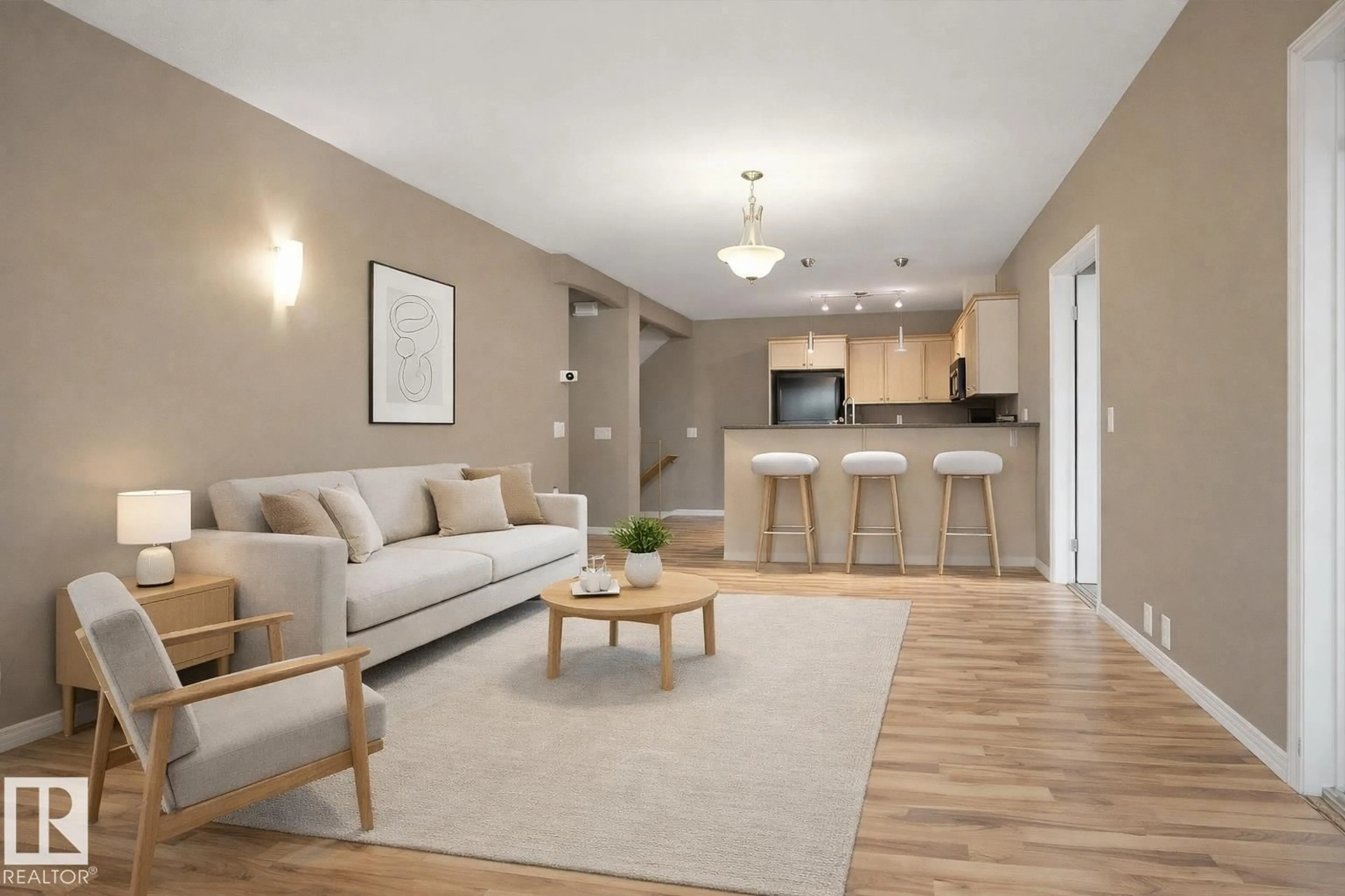 Living room with furniture, unknown for #21 - 671 SILVER BERRY RD, Edmonton Alberta T6T0B7