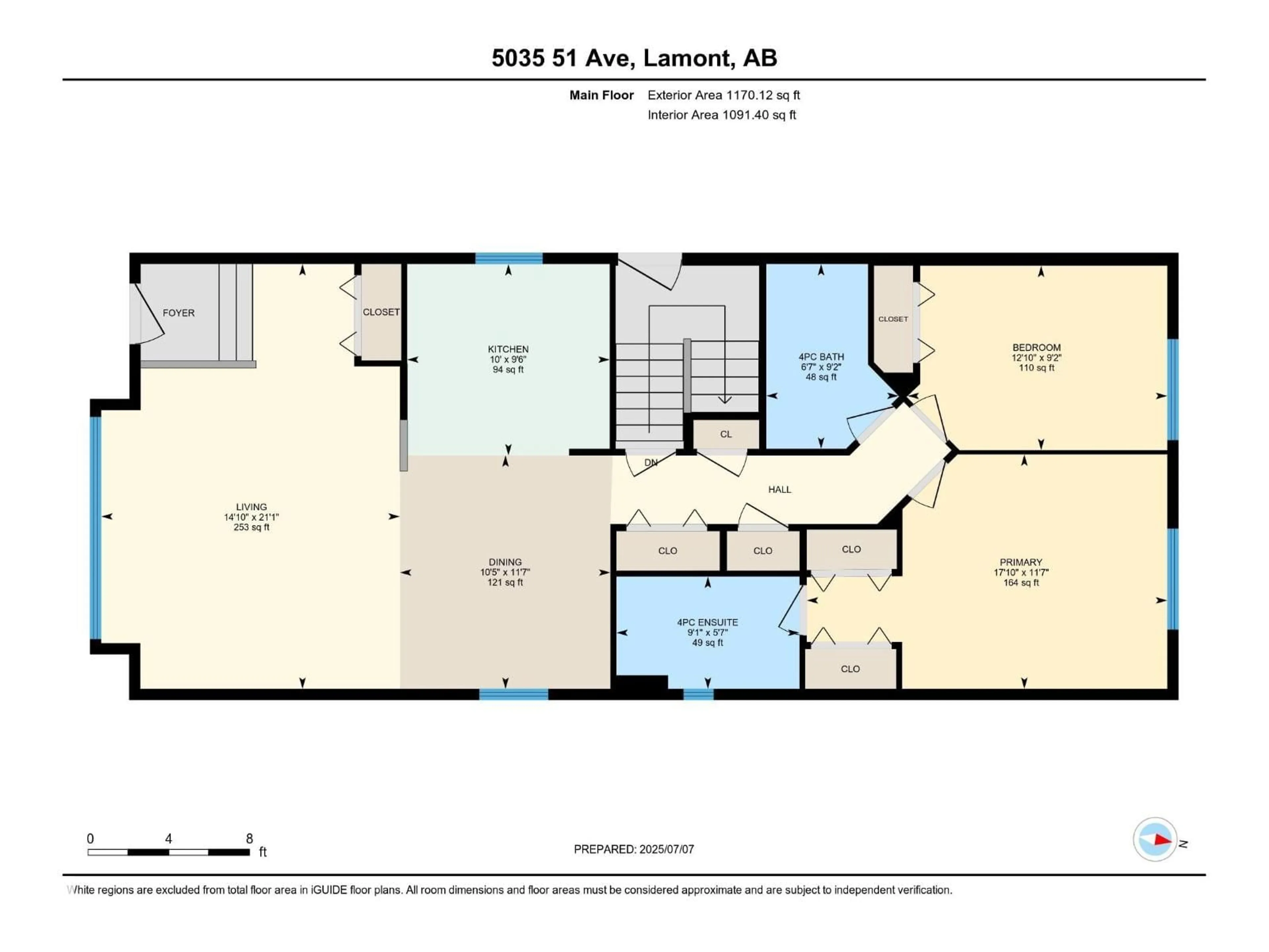 Floor plan for 5035 51 AV, Lamont Alberta T0B2R0