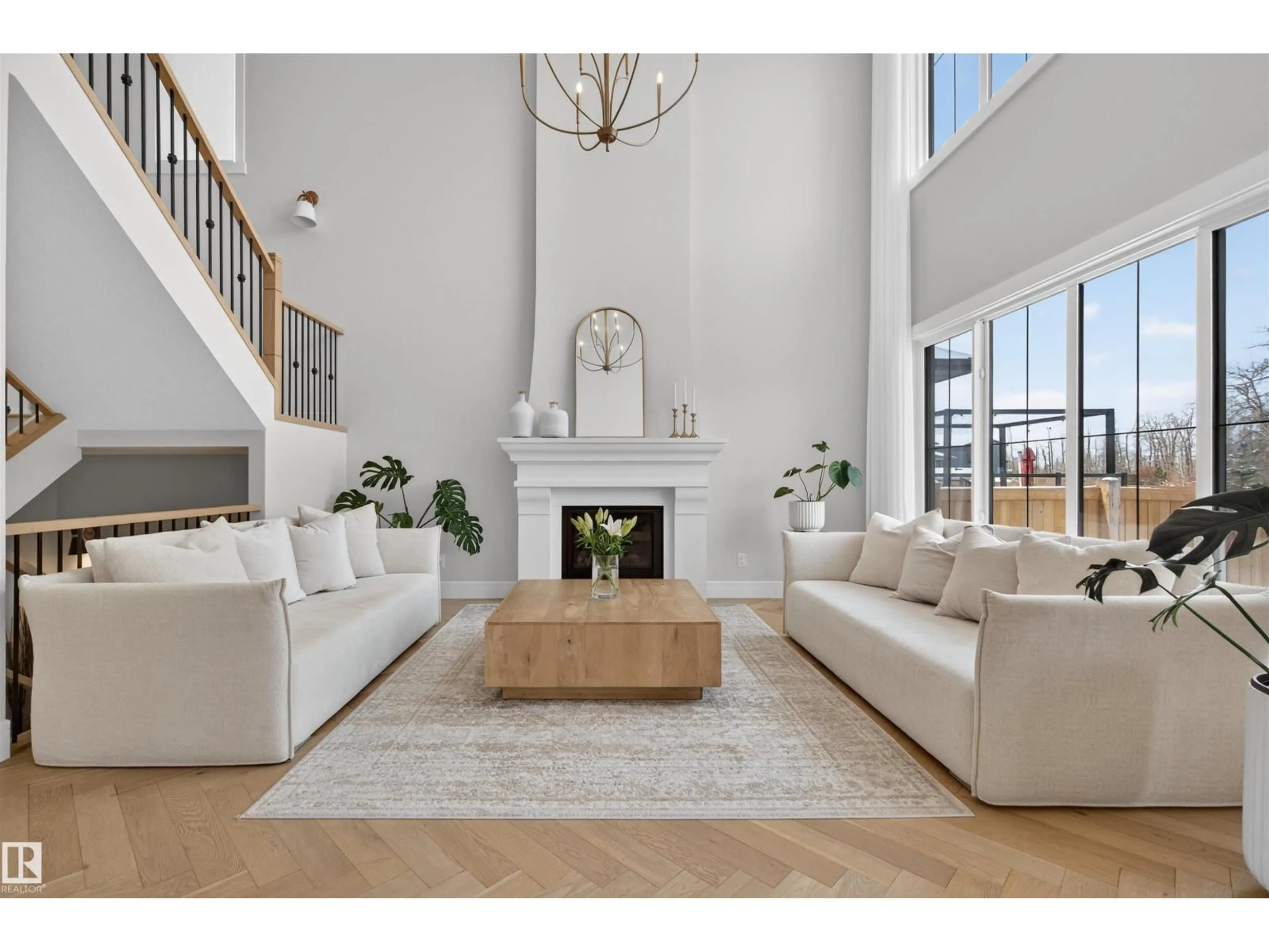 Living room with furniture, unknown for NW - 20320 29 AV, Edmonton Alberta T6M0W5
