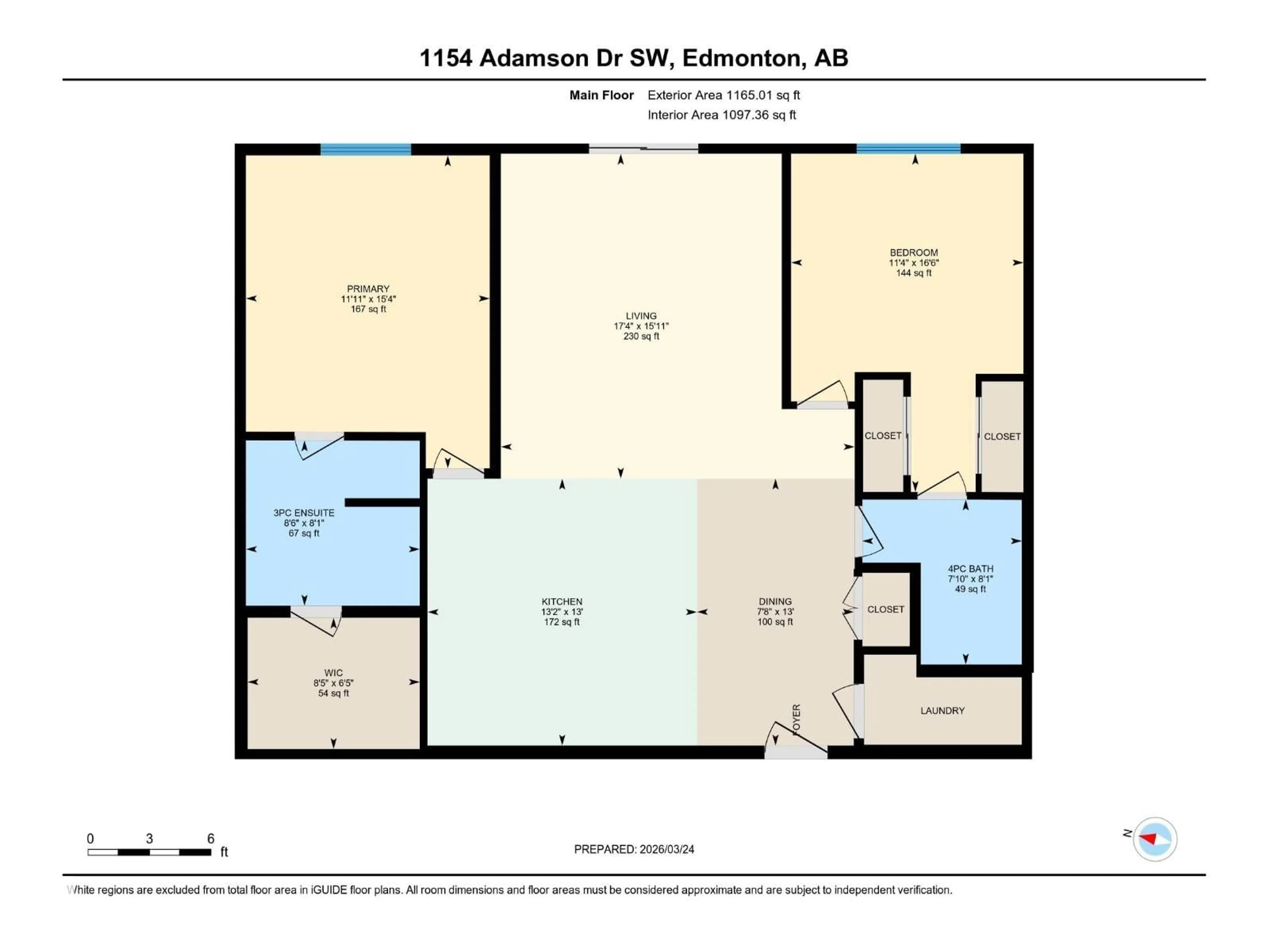 Floor plan for #238 - 1154 ADAMSON DR, Edmonton Alberta T6W3N5
