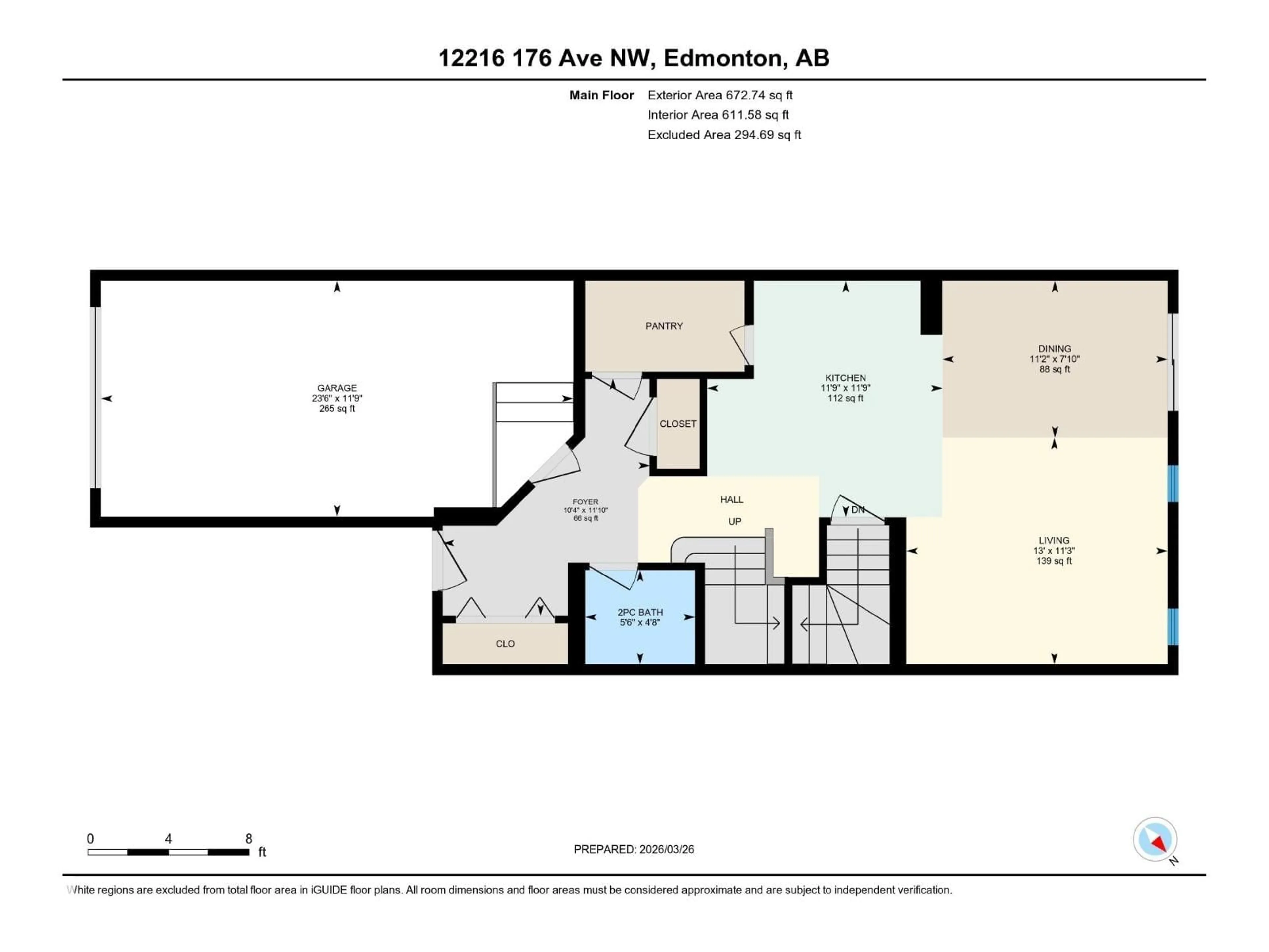 Floor plan for NW - 12216 176 AV, Edmonton Alberta T5Y0L2