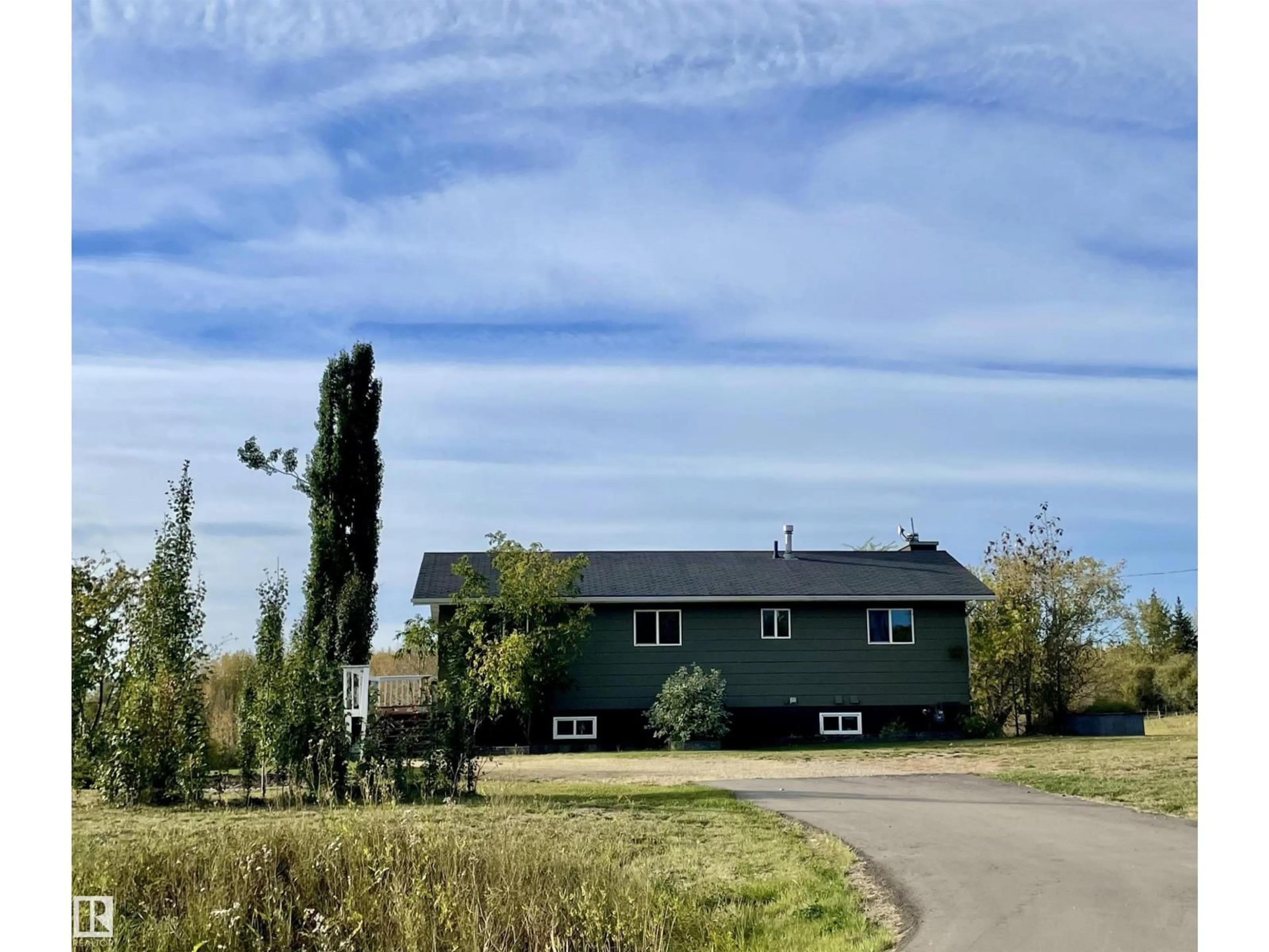 A pic from outside/outdoor area/front of a property/back of a property/a pic from drone, street for 2401 TWP ROAD 524, Rural Parkland County Alberta T7Y2K8