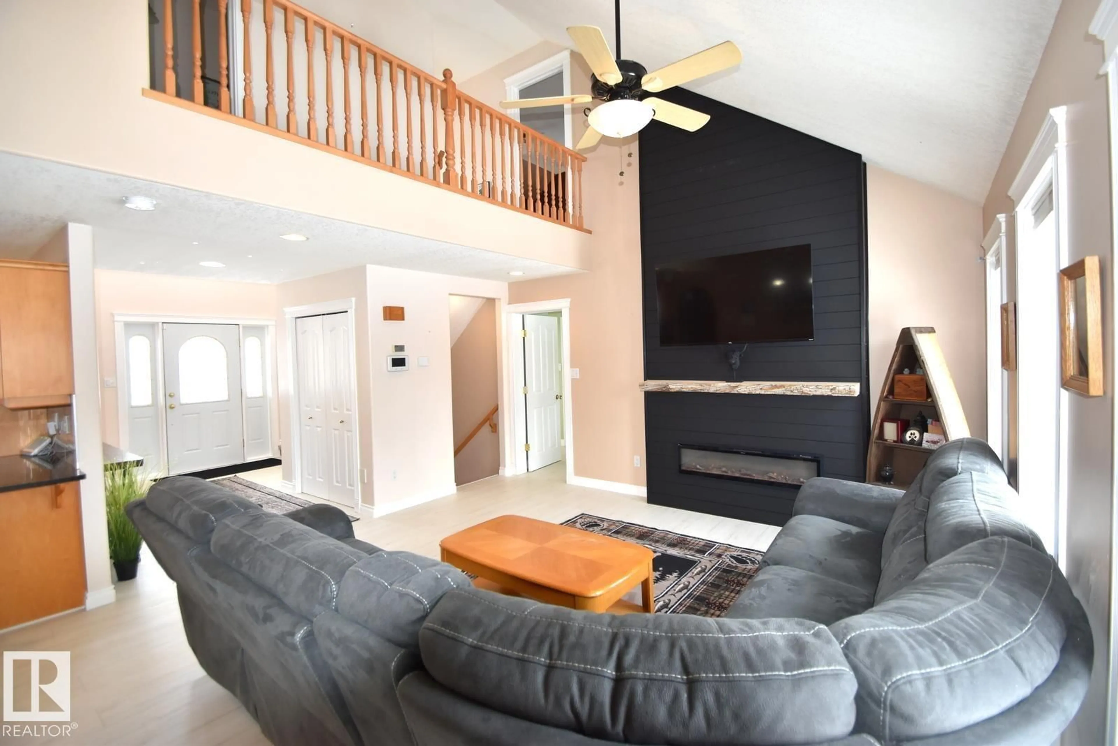 Living room with furniture, unknown for 4604 4A ST, Boyle Alberta T0A0M0