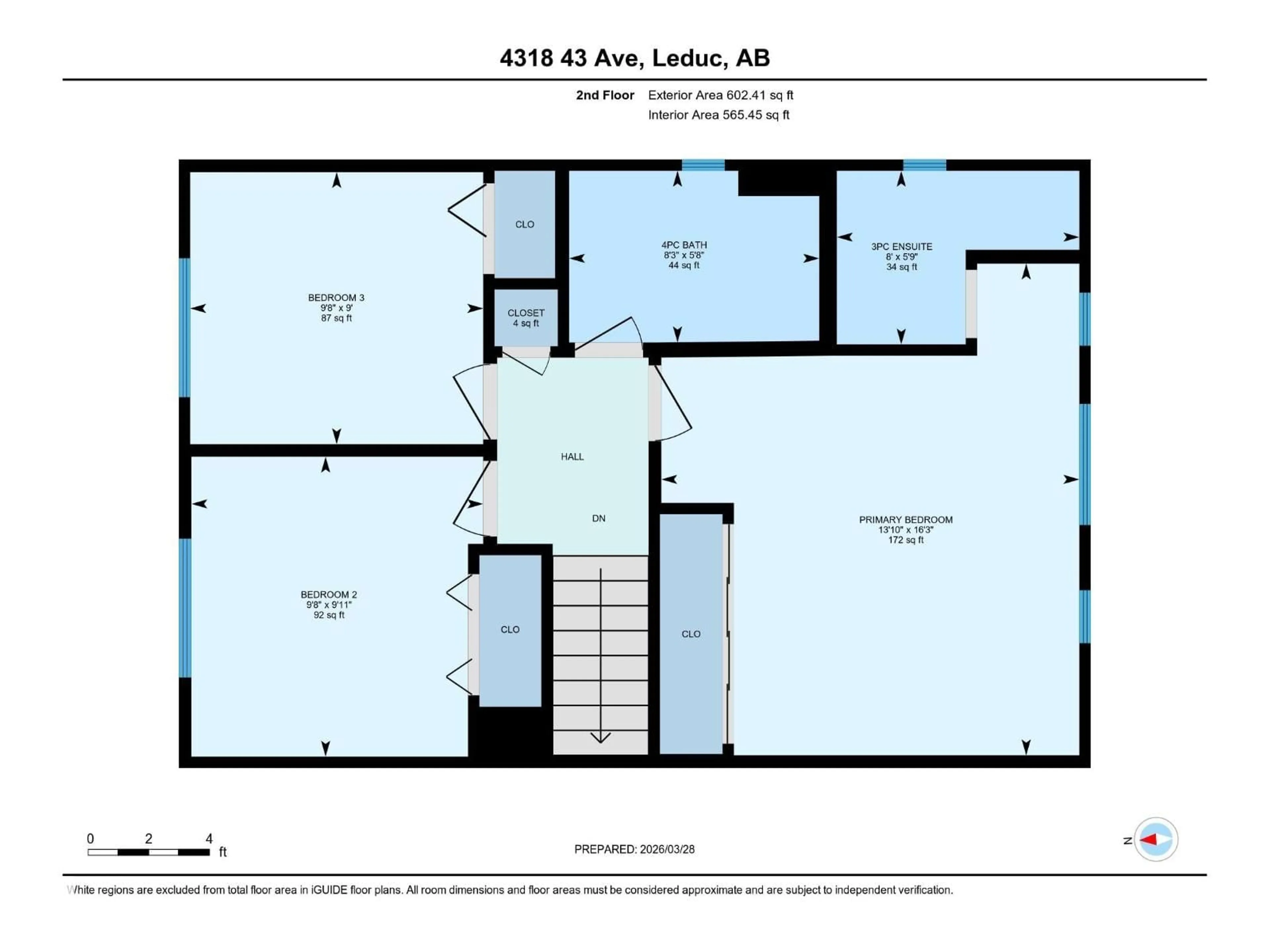 Floor plan for 4318 43 AV, Leduc Alberta T9E4R7