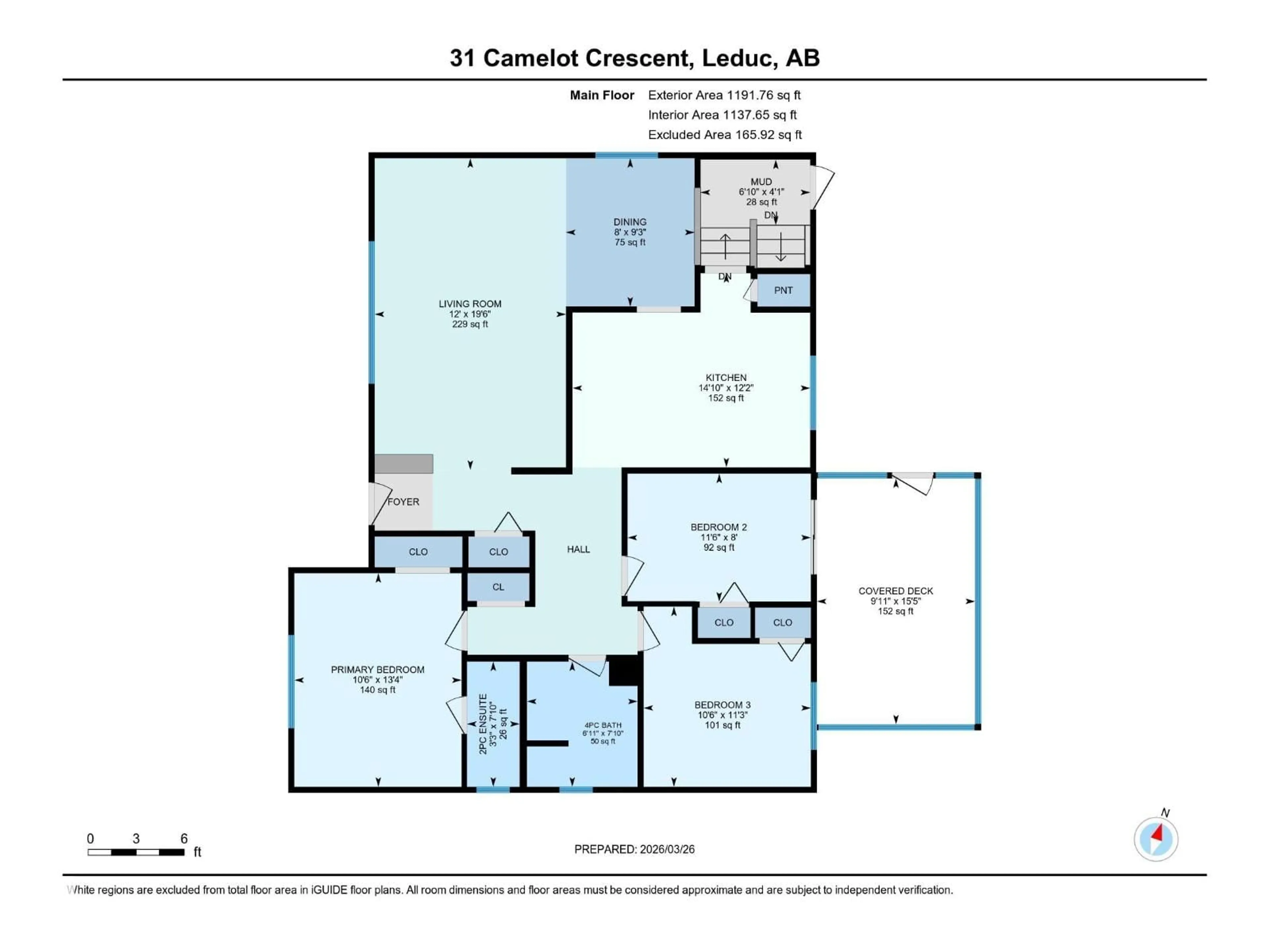 Floor plan for 31 CAMELOT CR, Leduc Alberta T9E4L5