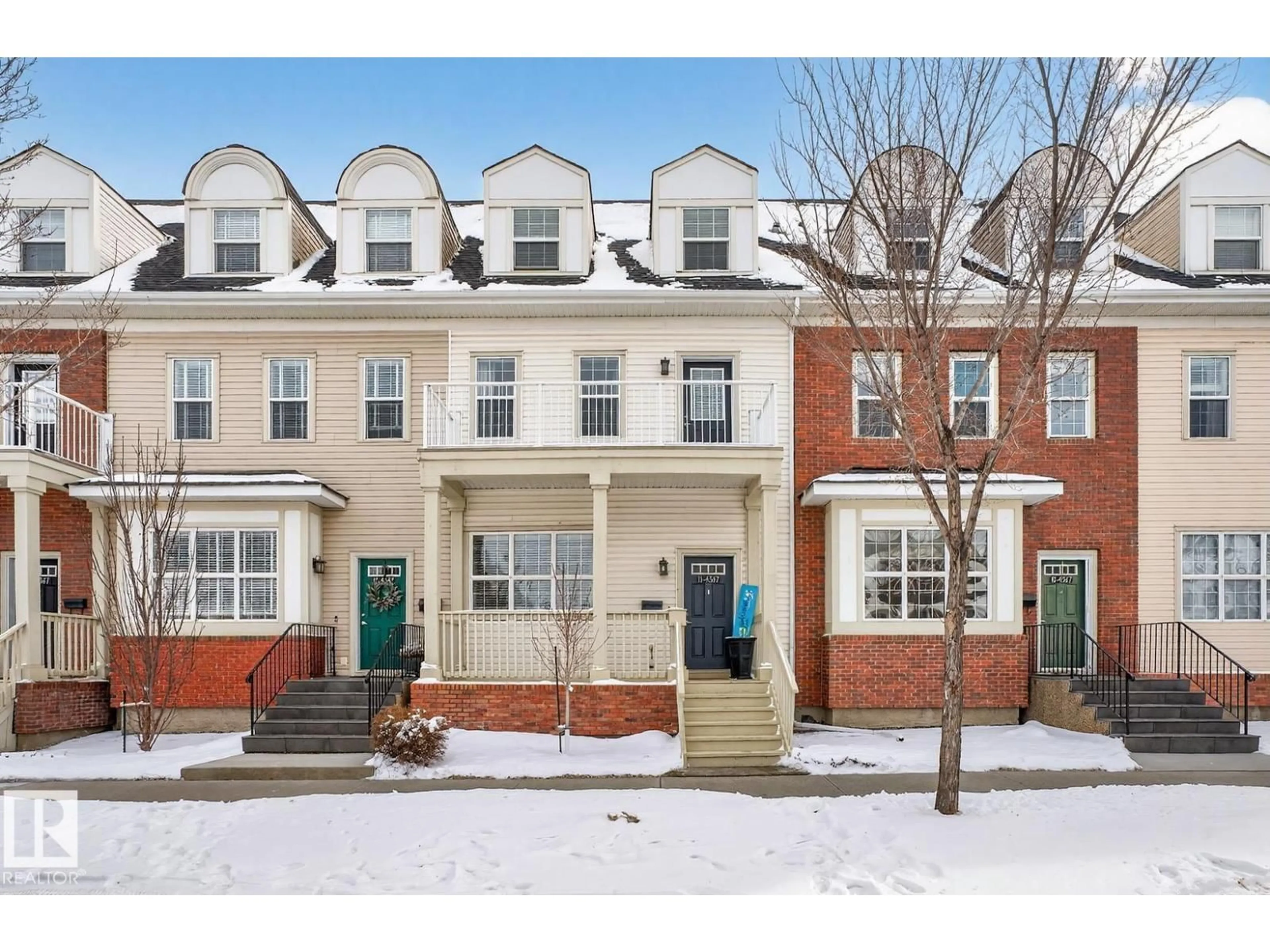 Home with brick exterior material, street for #11 - 4367 VETERANS WY, Edmonton Alberta T5E6N4